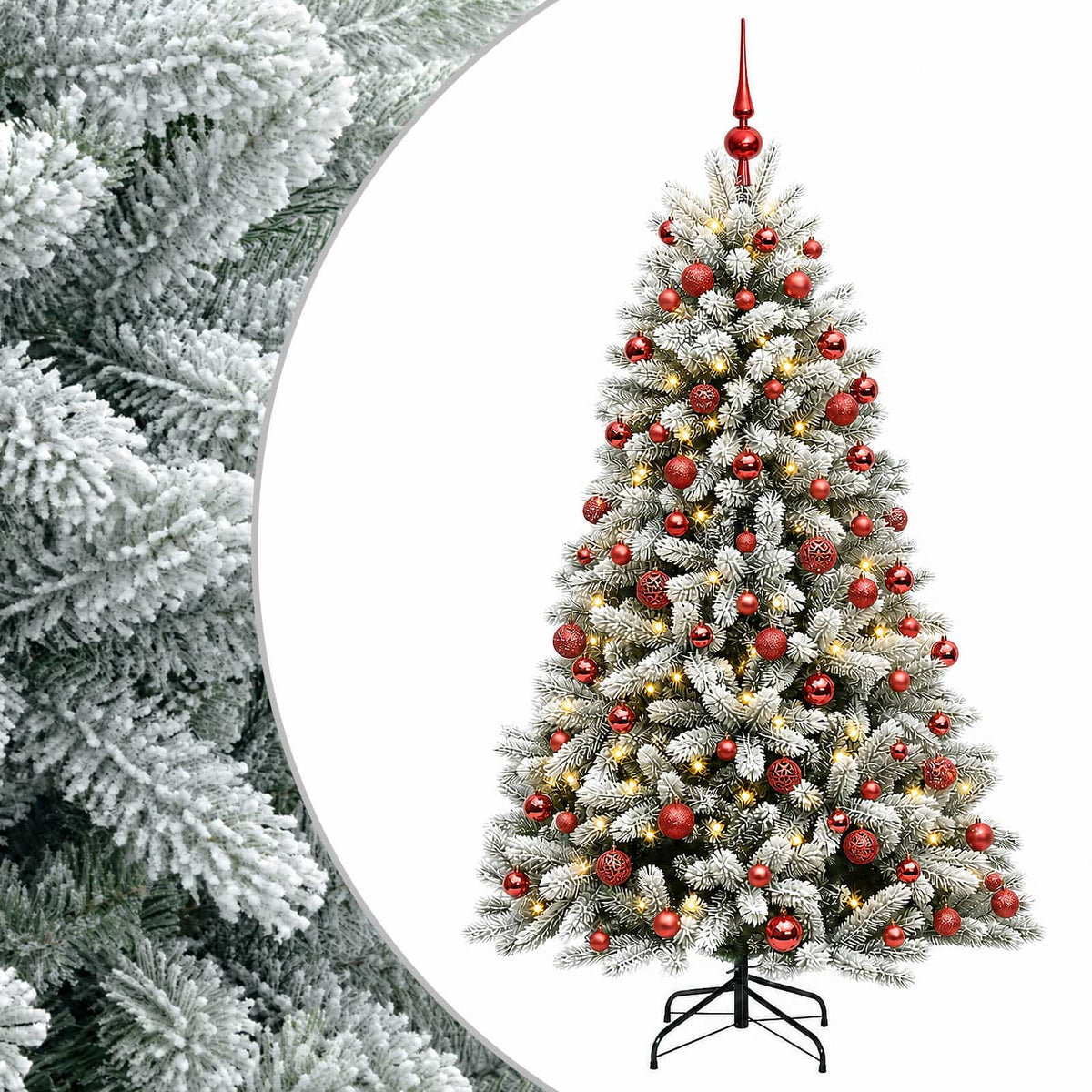 Dirbtinė Kalėdų eglutė su burbulais 240 cm 300 LED Šilta balta