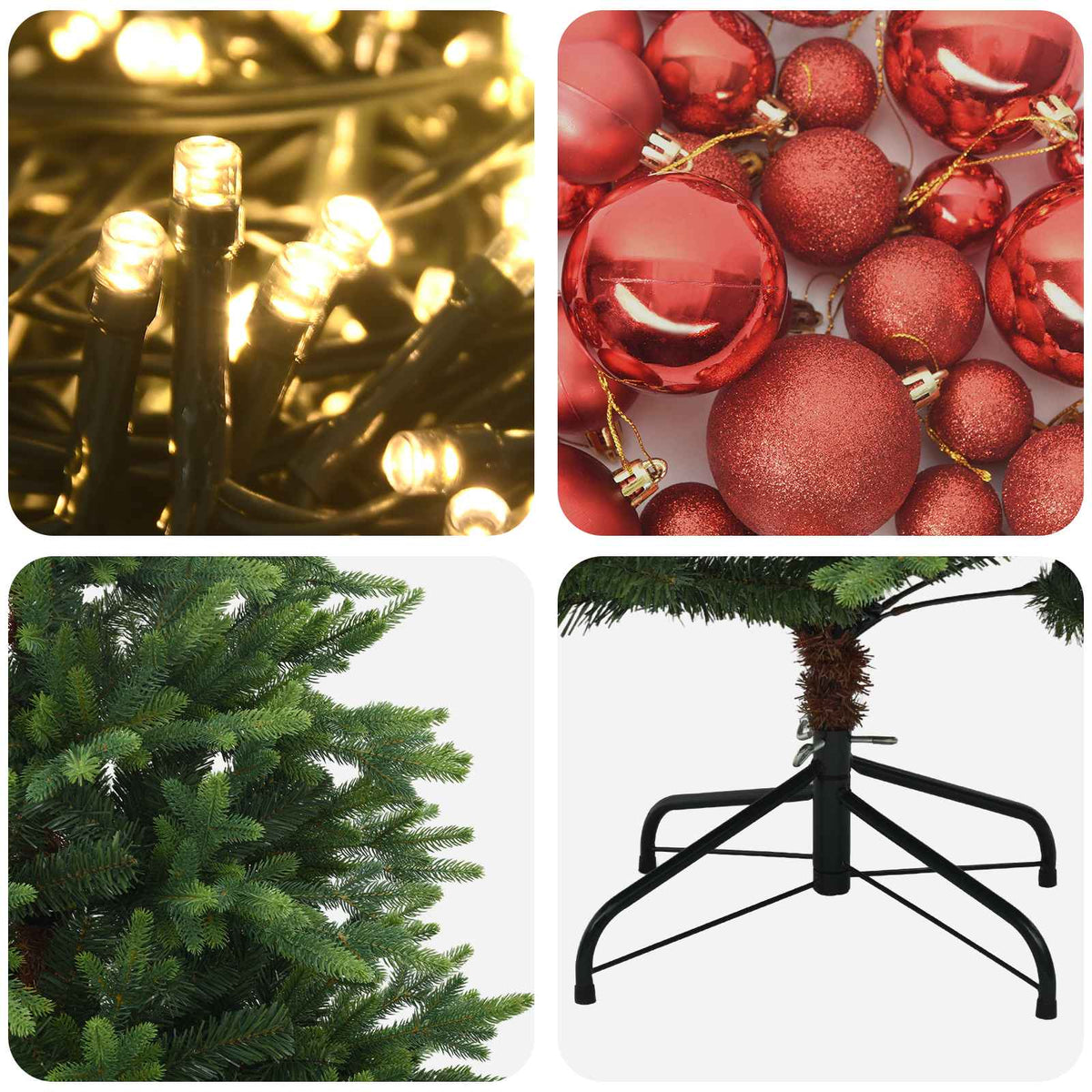 Dirbtinė Kalėdų eglutė su burbulais 180 cm 300 LED Šilta balta