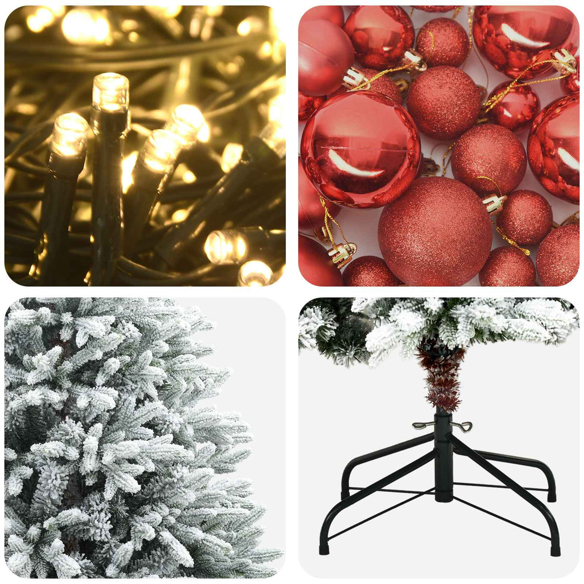 Dirbtinė Kalėdų eglutė su burbulais 240 cm 300 LED Šilta balta