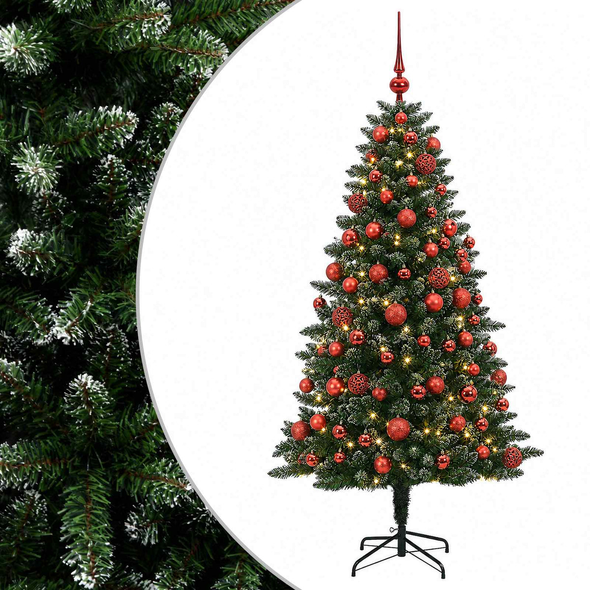 Dirbtinė Kalėdų eglutė su burbulais 180 cm 300 LED Šilta balta