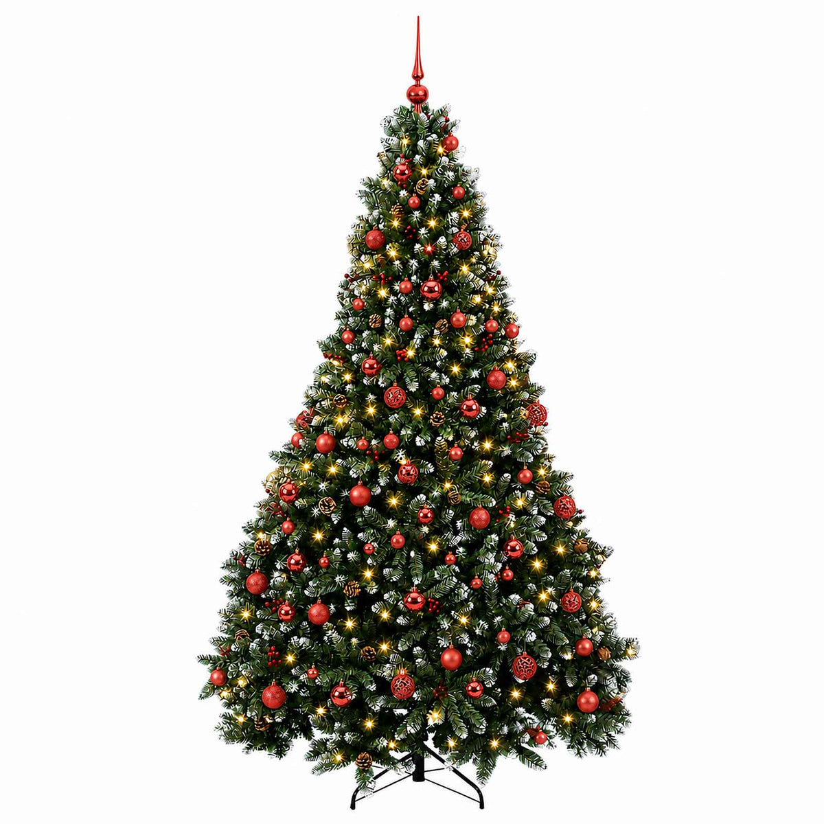Dirbtinė Kalėdų eglutė, žalia su žaisliukais 240 cm 300 LED