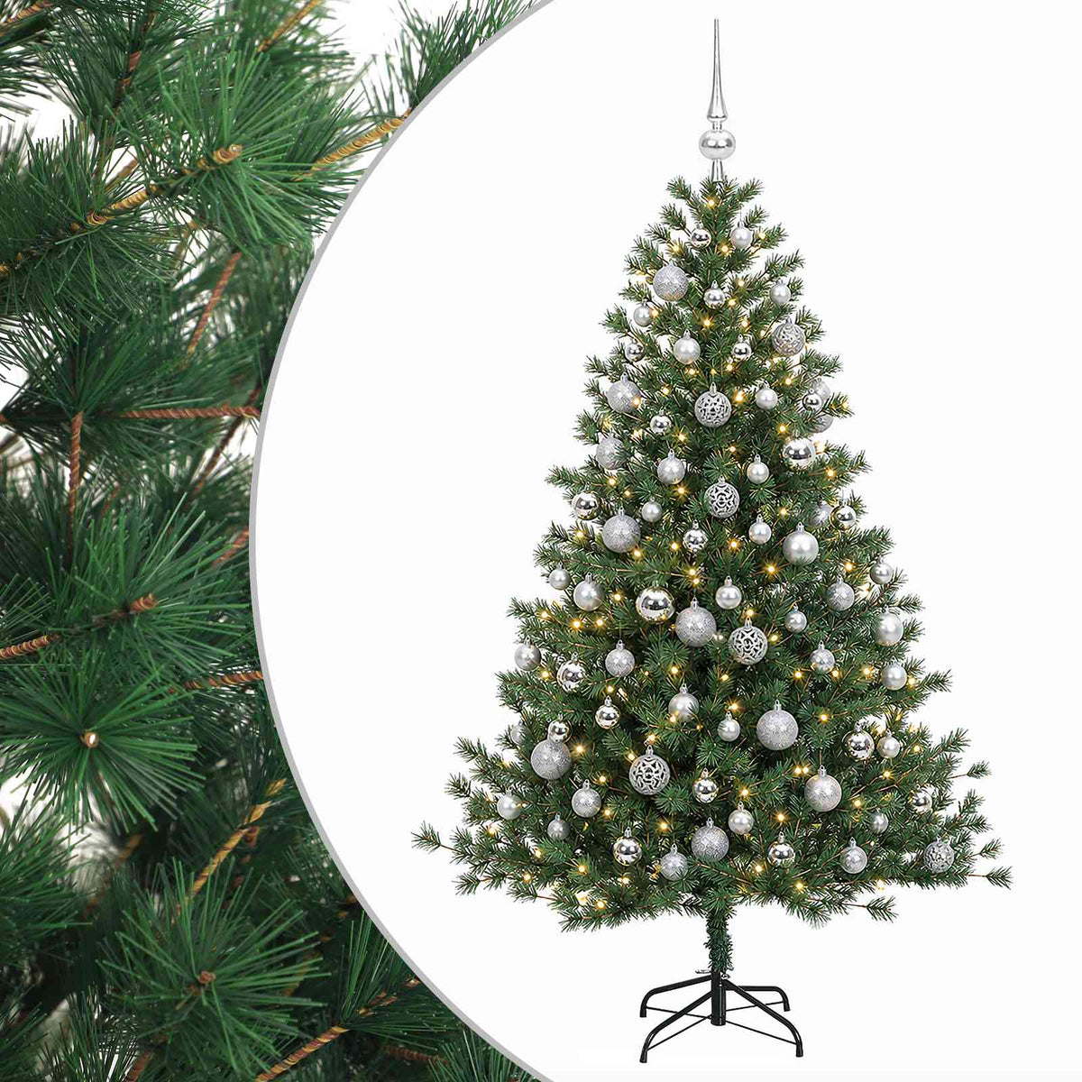 Dirbtinė kalėdinė eglutė su rutuliuku 210 cm 300 LED