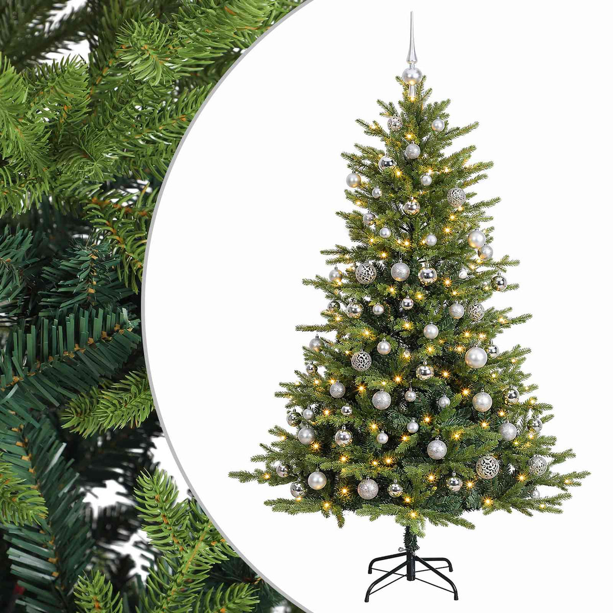 Dirbtinė kalėdinė eglutė su rutuliuku 210 cm 300 LED
