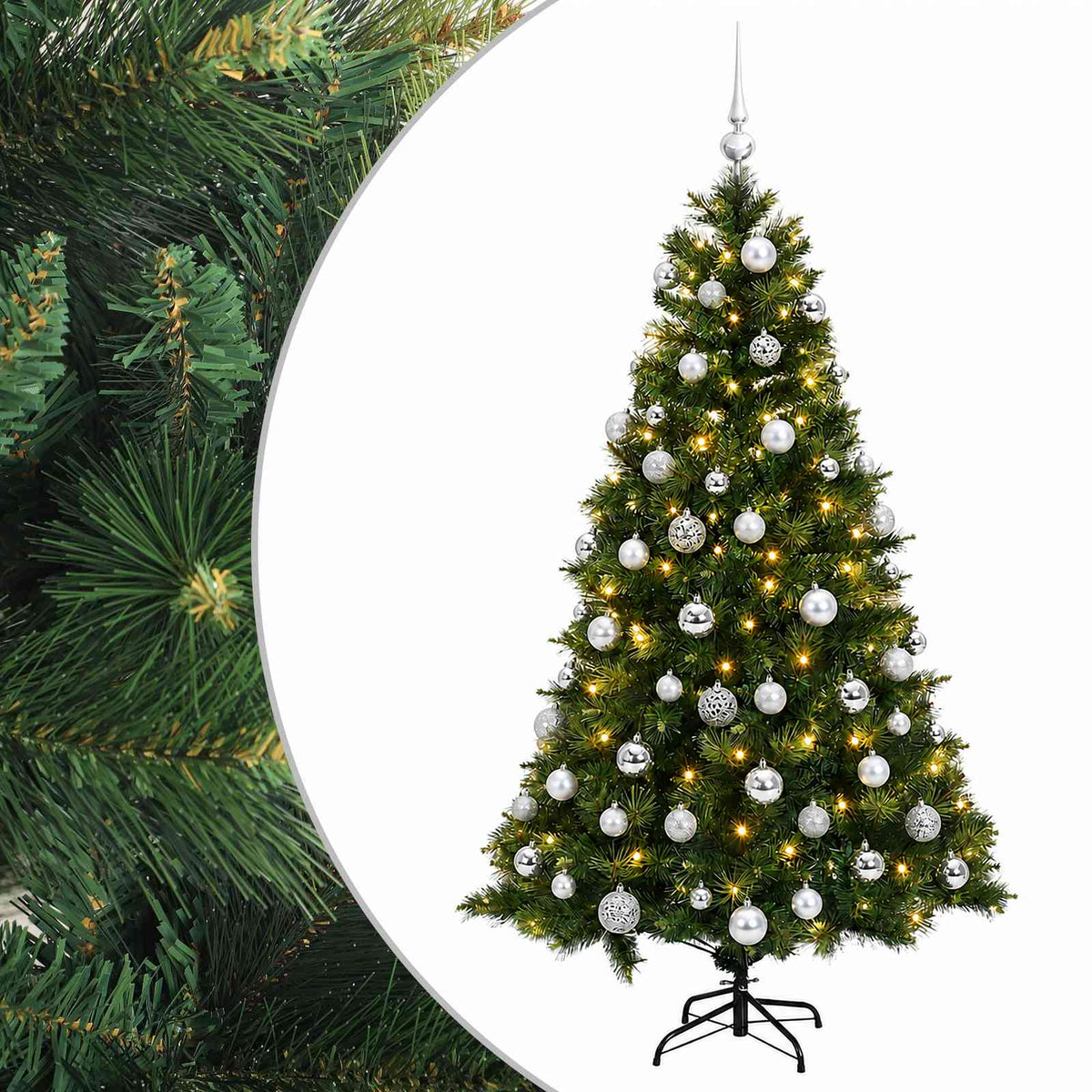 Dirbtinė kalėdinė eglutė su rutuliuku 180 cm 300 LED