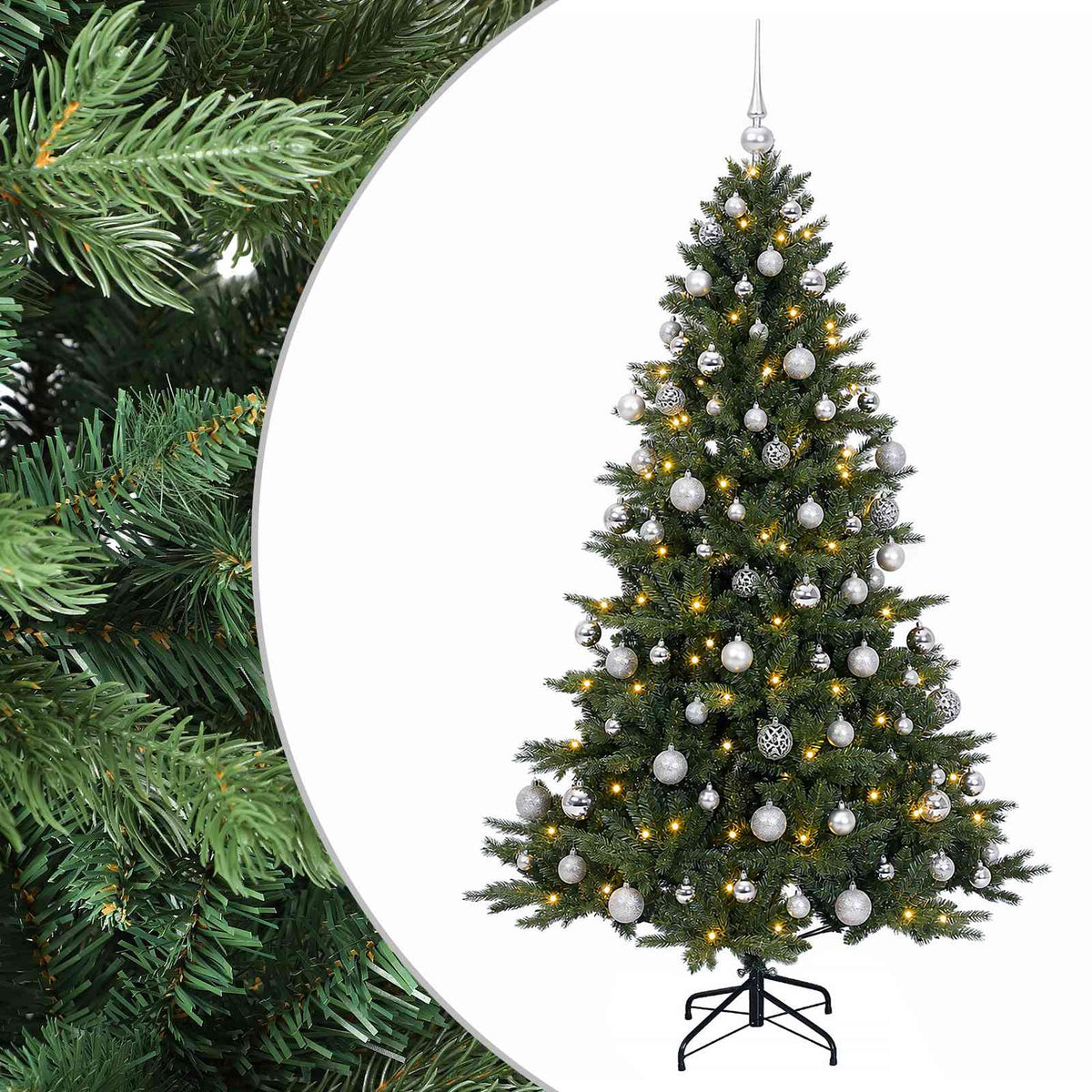 Dirbtinė kalėdinė eglutė su rutuliuku 210 cm 300 LED