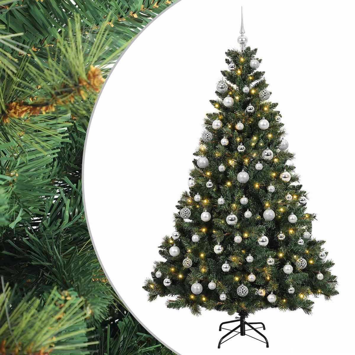 Dirbtinė Kalėdų eglutė su burbulais 210 cm 300 LED Šilta balta