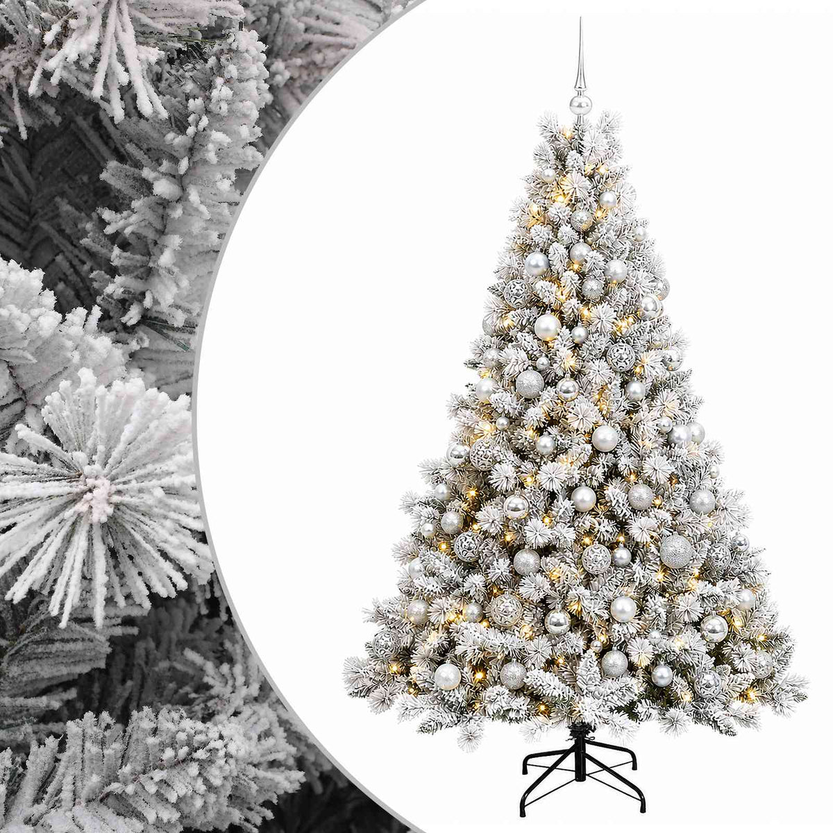 Dirbtinė Kalėdų eglutė su burbulais 210 cm 300 LED Šilta balta
