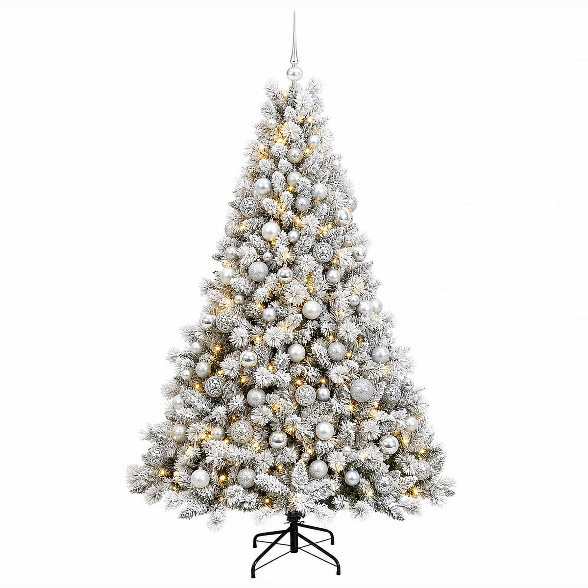 Dirbtinė Kalėdų eglutė su burbulais 210 cm 300 LED Šilta balta