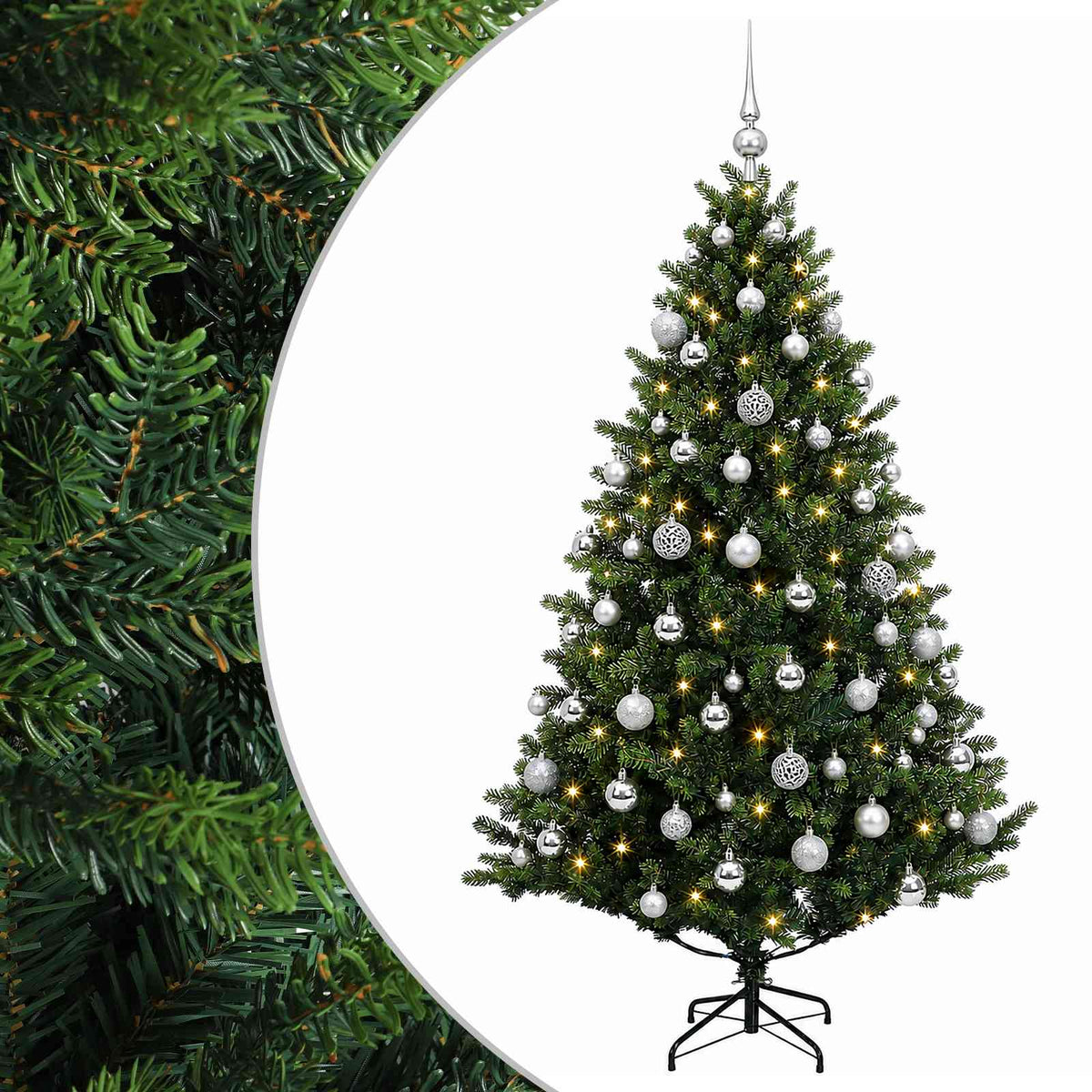 Dirbtinė kalėdinė eglutė su rutuliuku 180 cm 300 LED