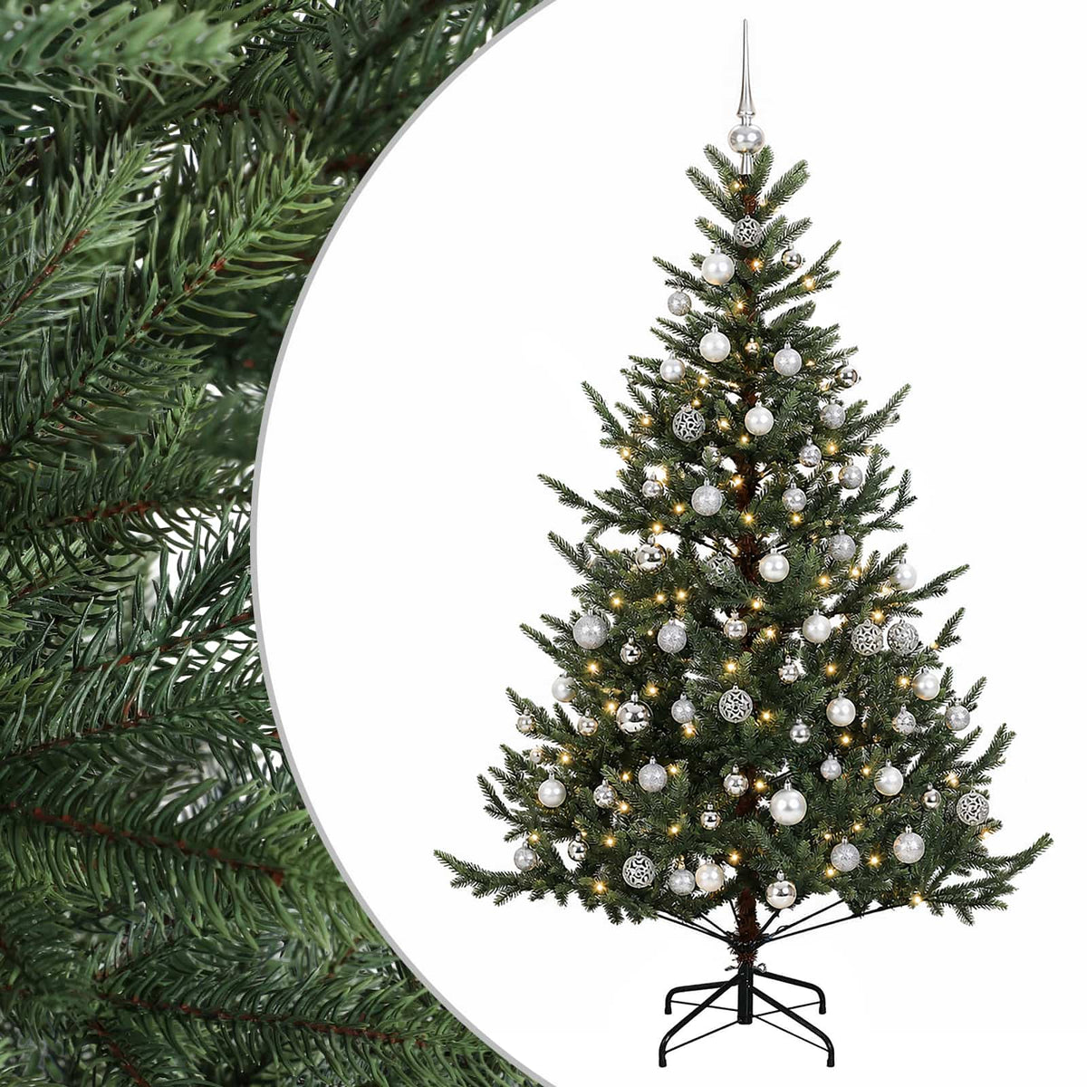 Dirbtinė kalėdinė eglutė su rutuliuku 210 cm 300 LED
