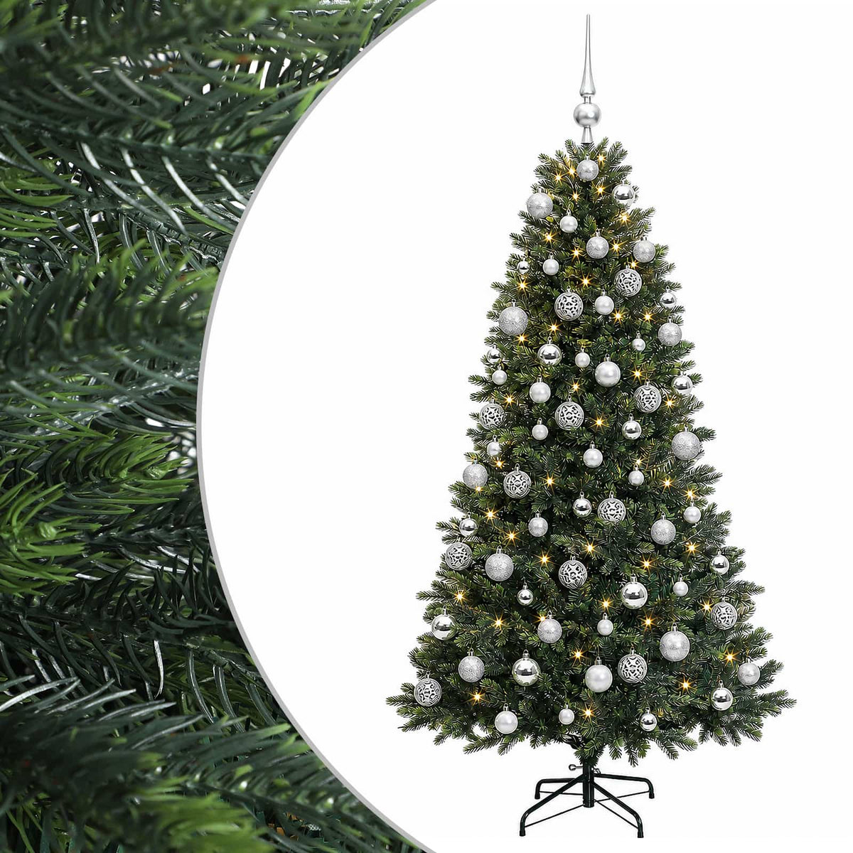 Dirbtinė Kalėdų eglutė su burbulais 180 cm 300 LED Šilta balta