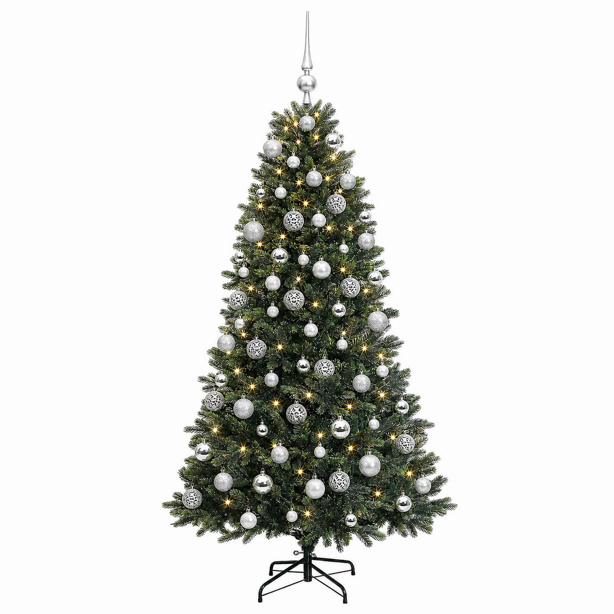 Dirbtinė Kalėdų eglutė su burbulais 180 cm 300 LED Šilta balta