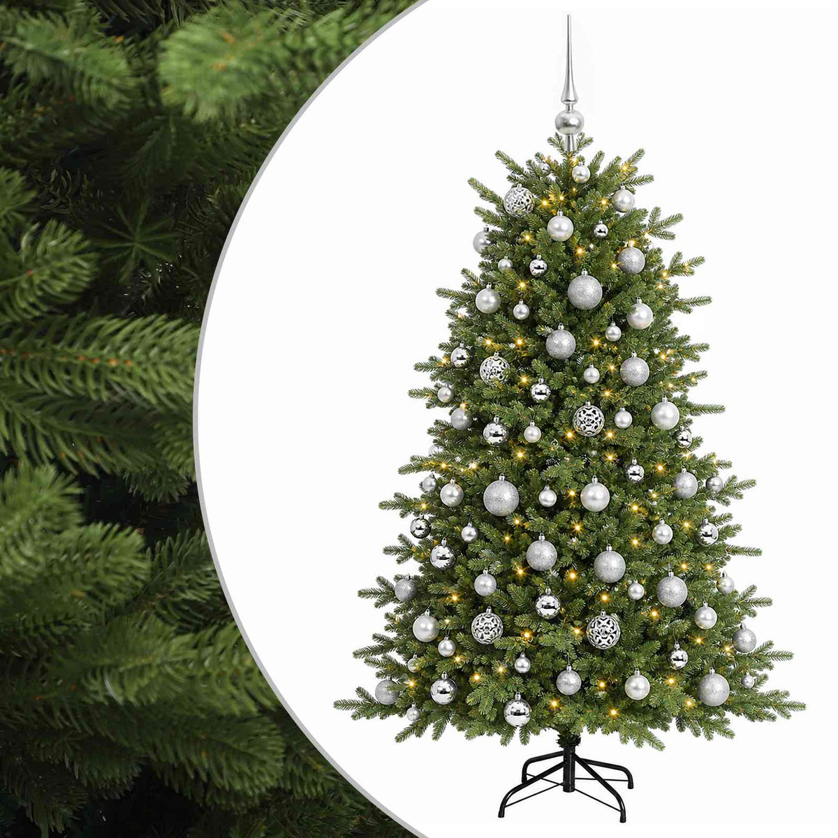 Dirbtinė kalėdinė eglutė su rutuliuku 180 cm 300 LED