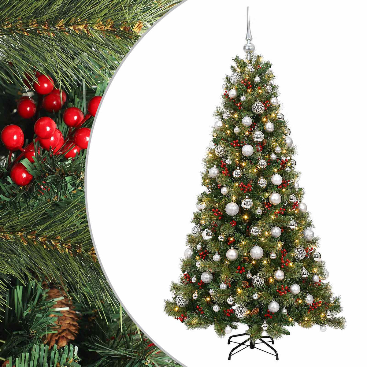 Dirbtinė kalėdinė eglutė su rutuliuku 240 cm 300 LED