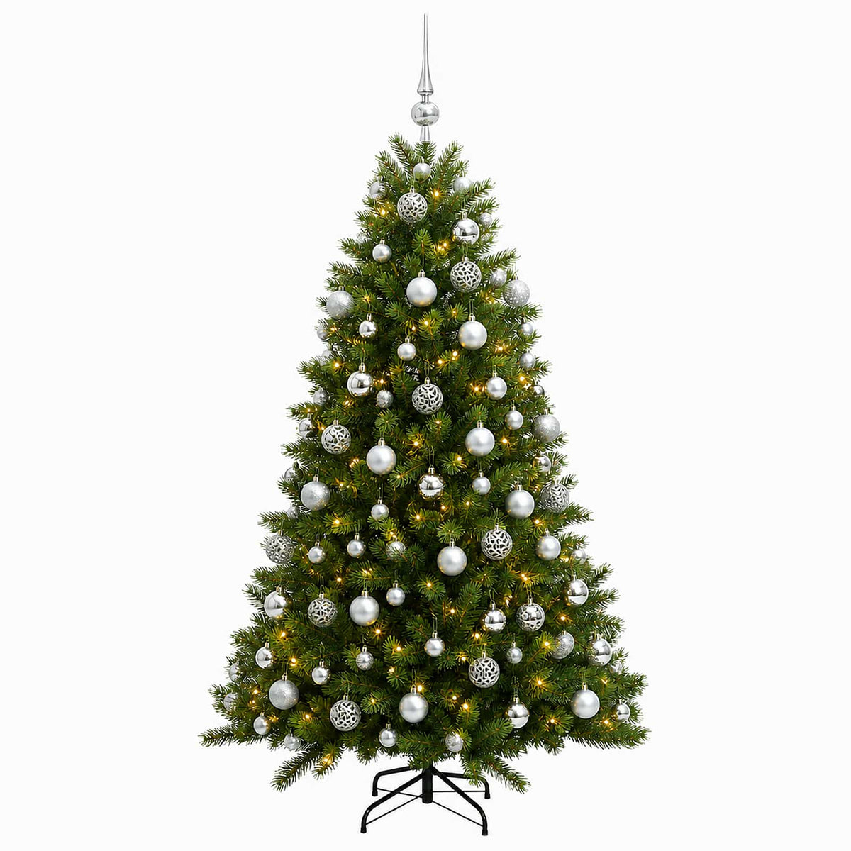 Dirbtinė Kalėdų eglutė su burbulais 180 cm 300 LED Šilta balta