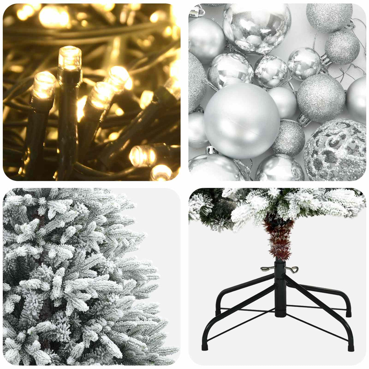 Dirbtinė Kalėdų eglutė su burbulais 210 cm 300 LED Šilta balta