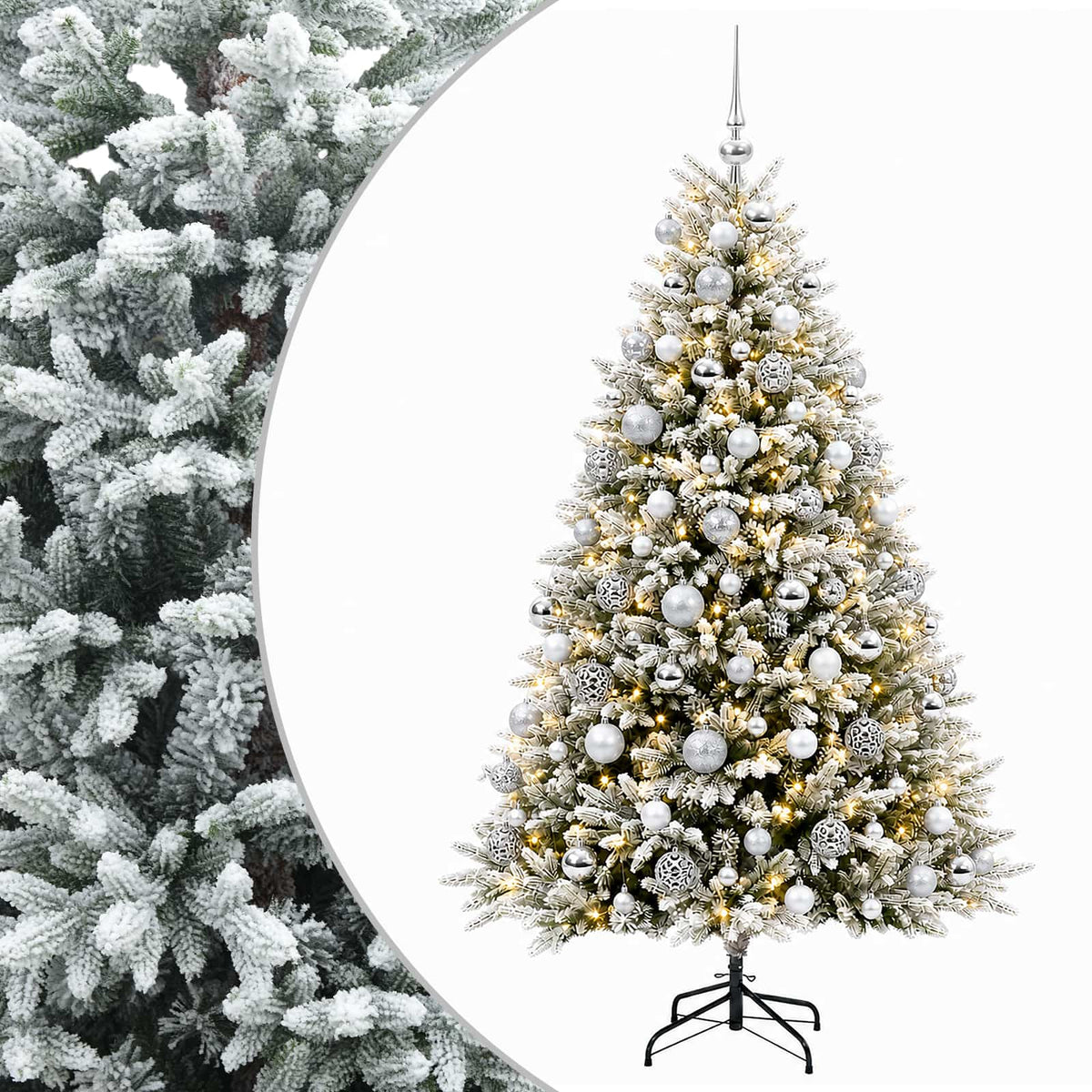 Dirbtinė Kalėdų eglutė su burbulais 210 cm 300 LED Šilta balta