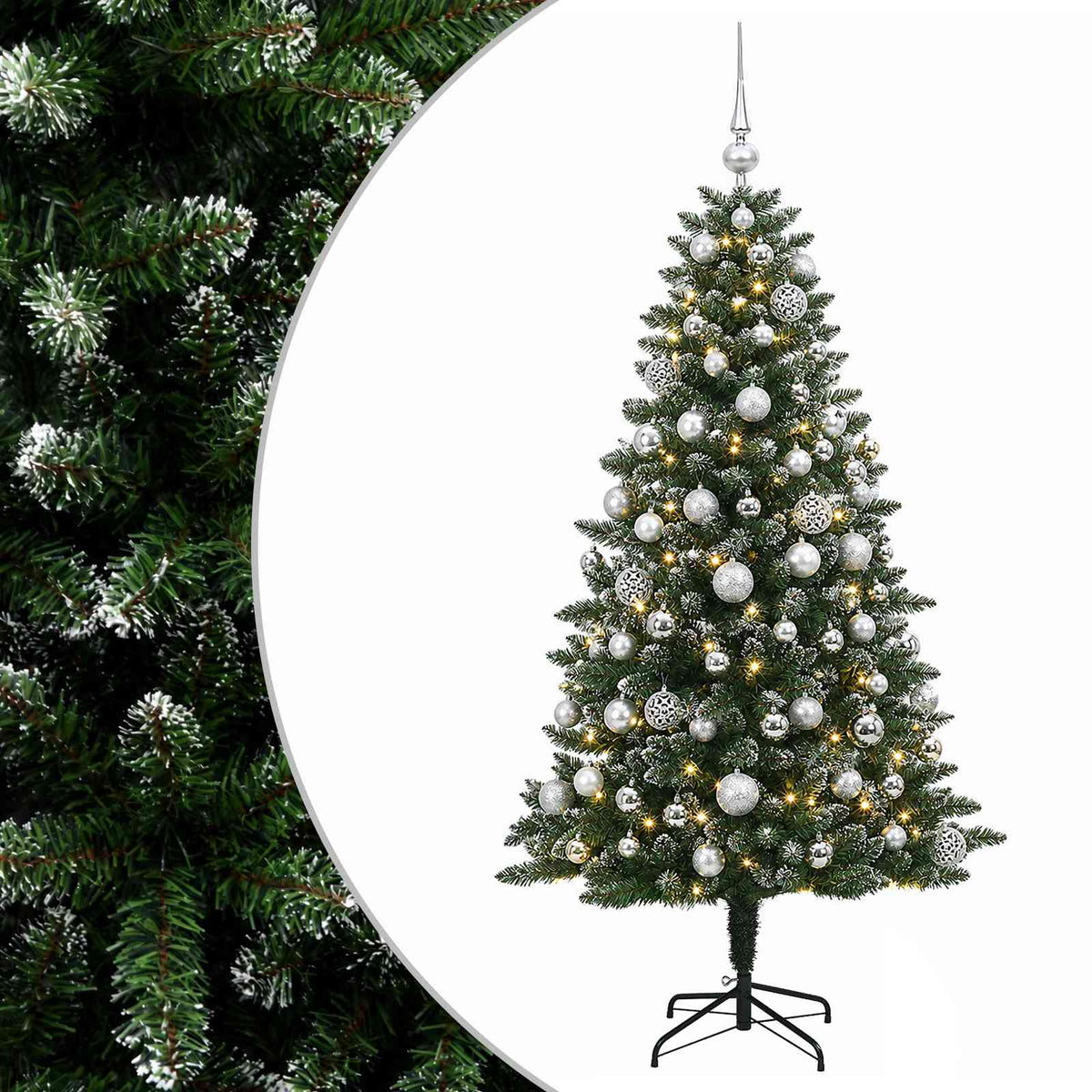 Dirbtinė Kalėdų eglutė su burbulais 180 cm 300 LED Šilta balta