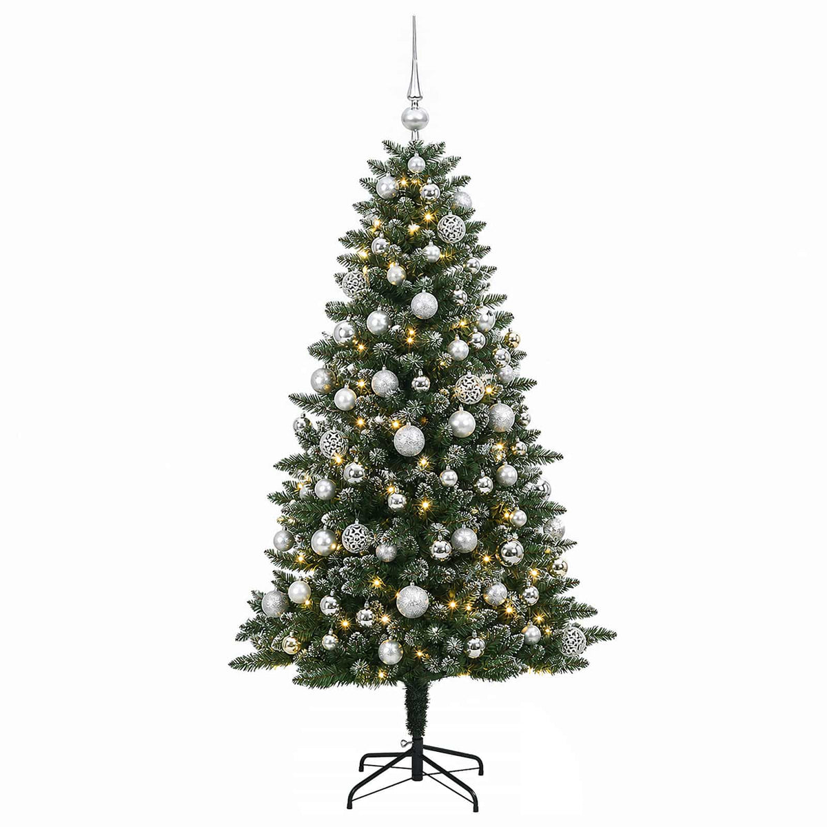 Dirbtinė Kalėdų eglutė su burbulais 180 cm 300 LED Šilta balta