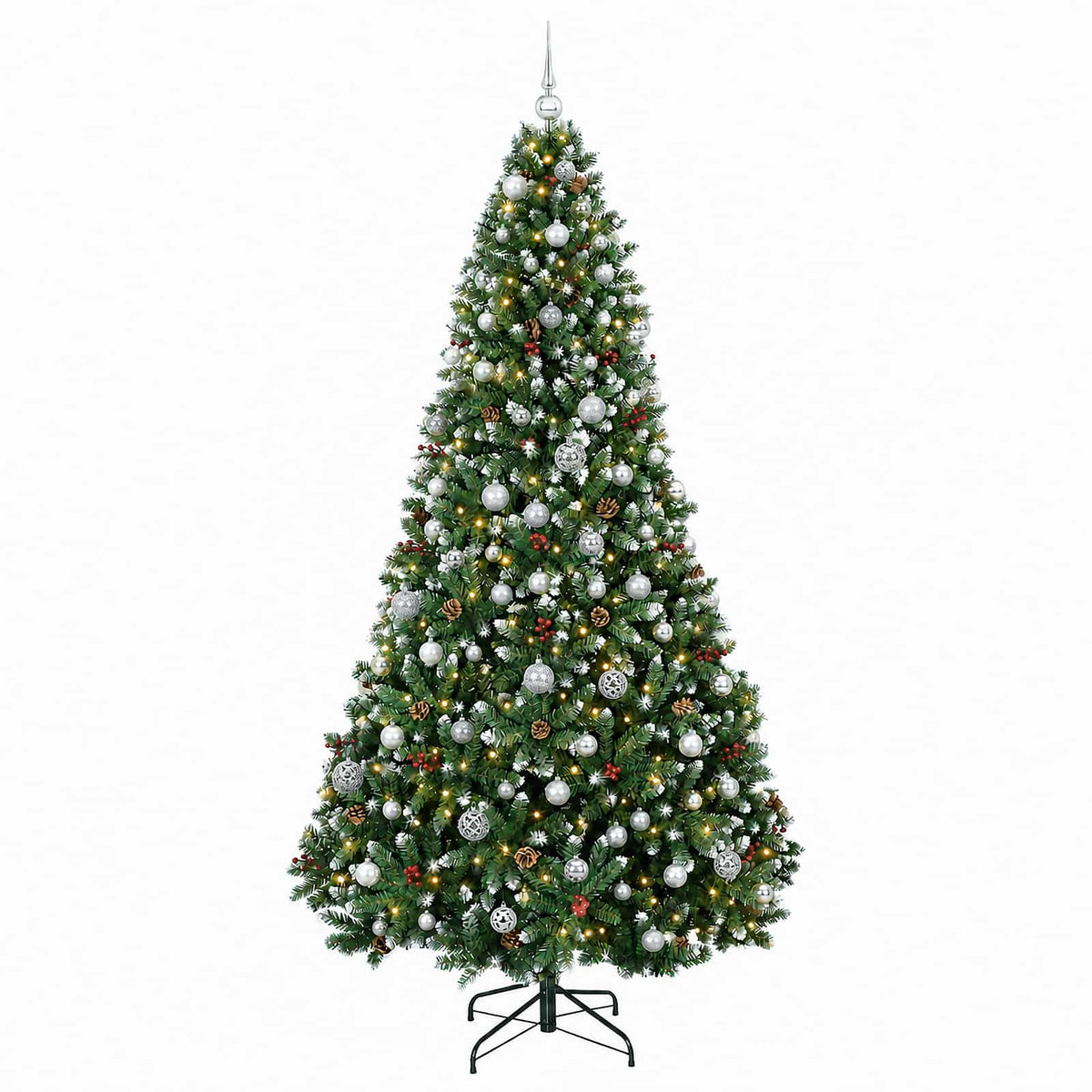 Dirbtinė žalia Kalėdų eglutė su žaisliuku 210 cm 300 LED