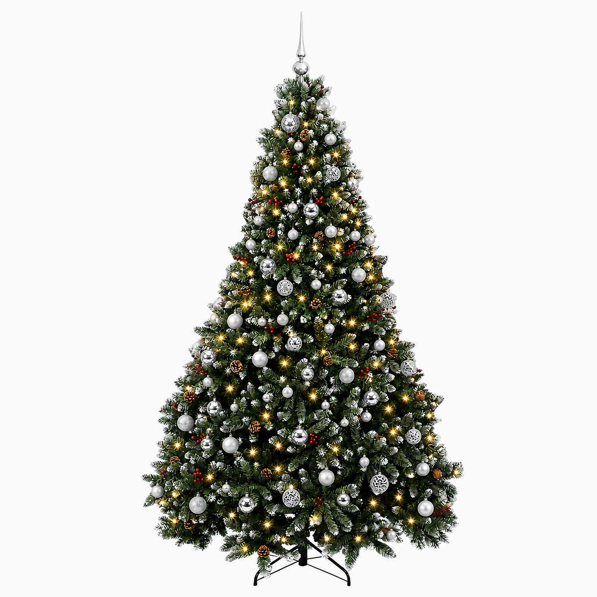 Dirbtinė žalia kalėdinė eglutė su žaisliuku 180 cm 300 LED