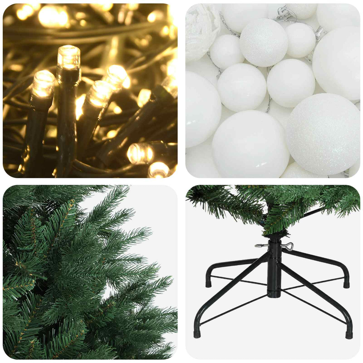 Dirbtinė kalėdinė eglutė su rutuliuku 240 cm 300 LED