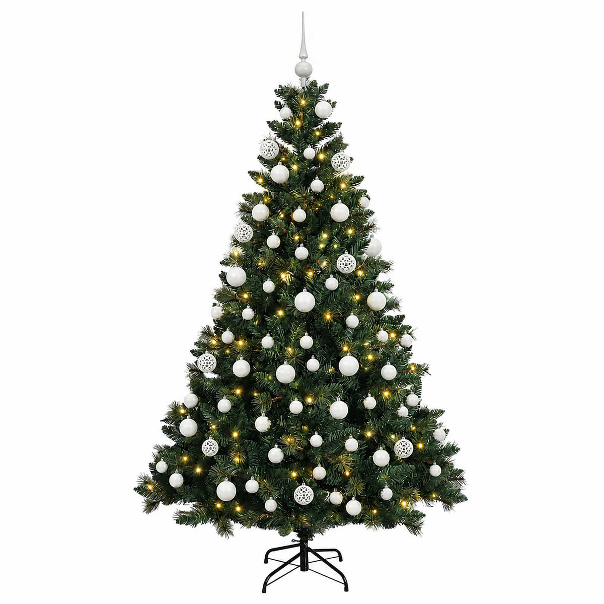 Dirbtinė Kalėdų eglutė su burbulais 180 cm 300 LED Šilta balta