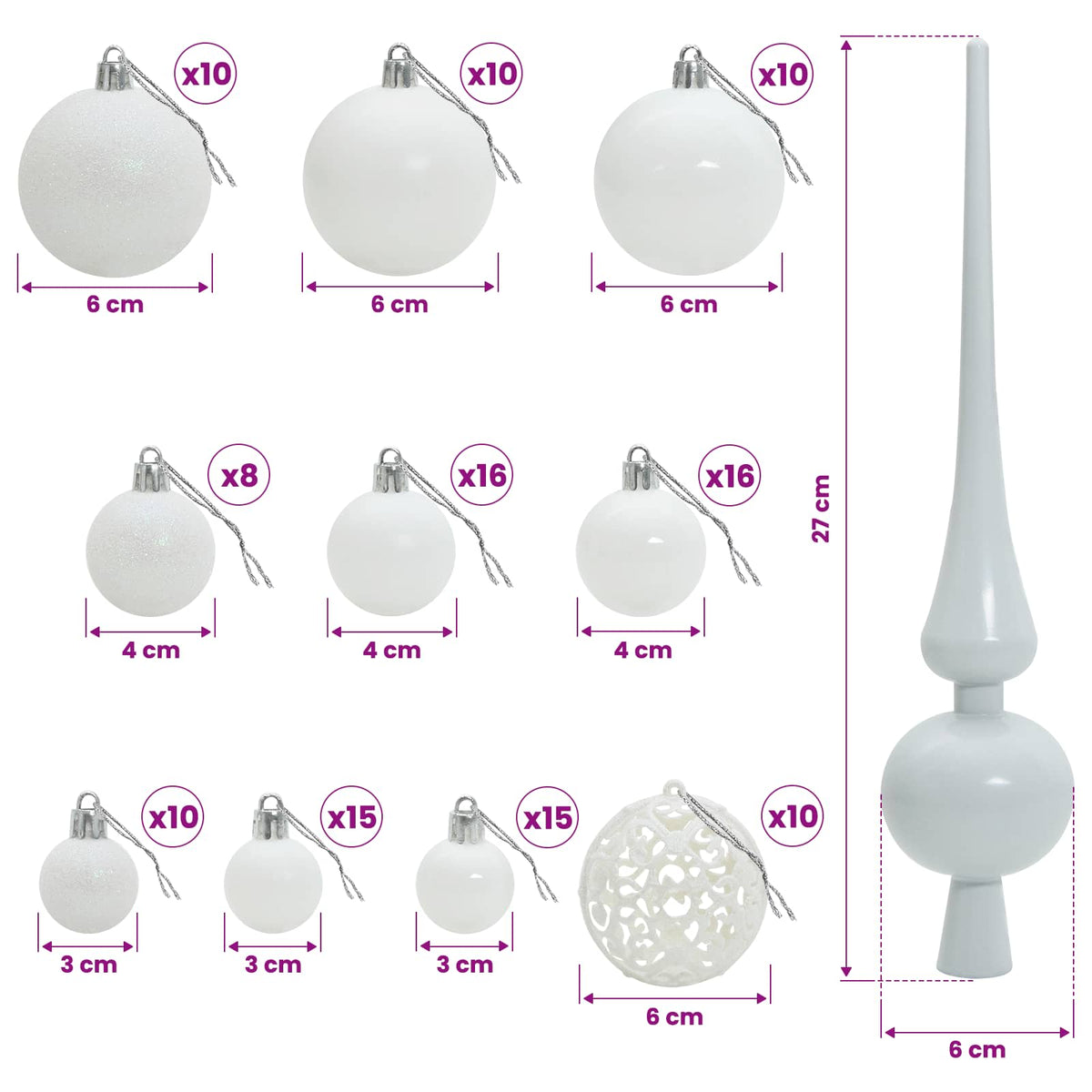 Dirbtinė Kalėdų eglutė su burbulais 240 cm 300 LED Šilta balta