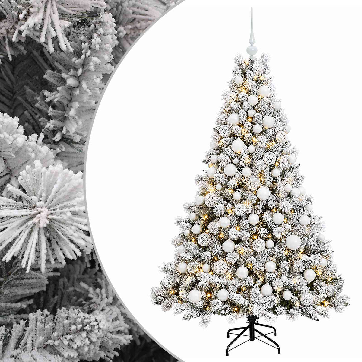 Dirbtinė Kalėdų eglutė su burbulais 240 cm 300 LED Šilta balta
