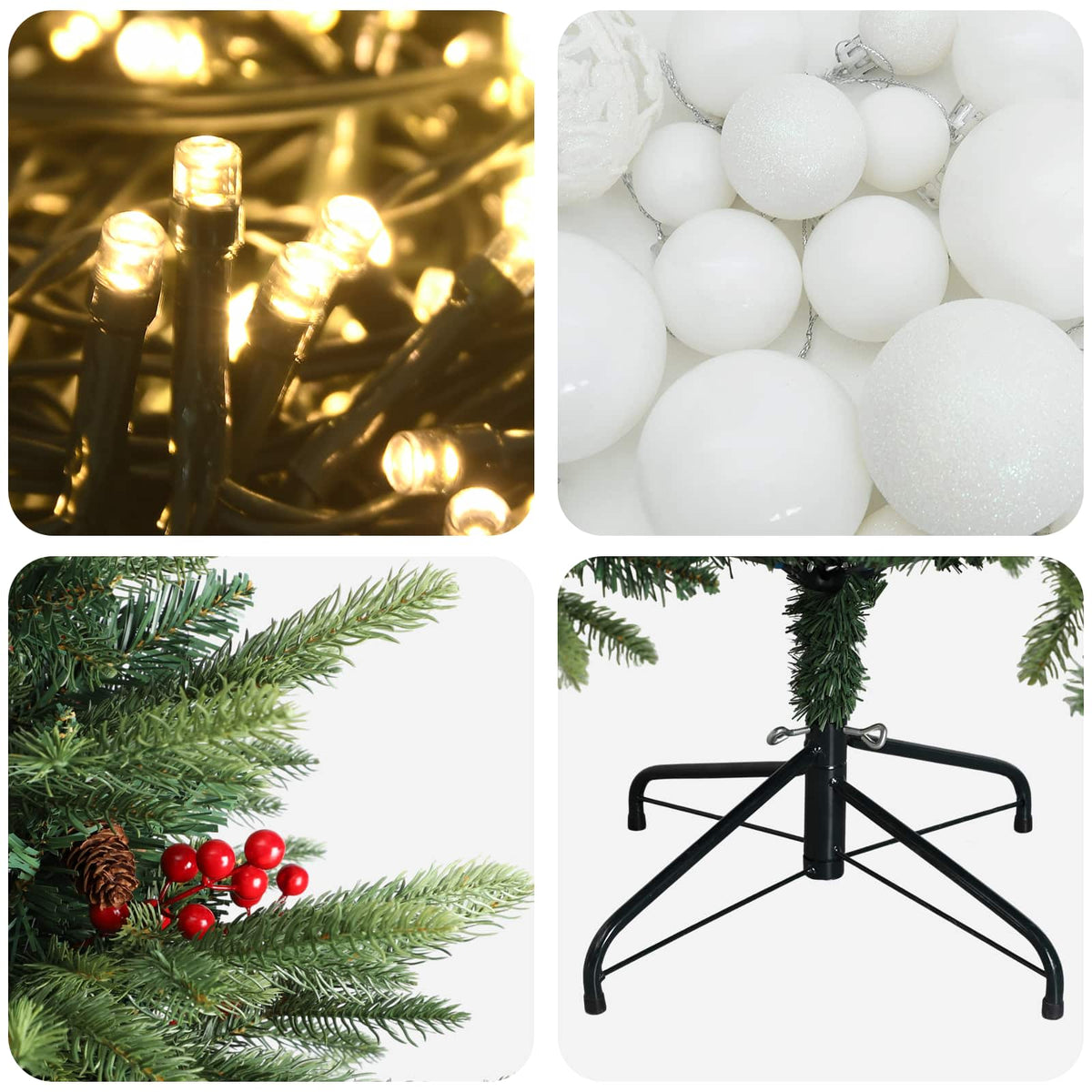 Dirbtinė kalėdinė eglutė su rutuliuku 210 cm 300 LED