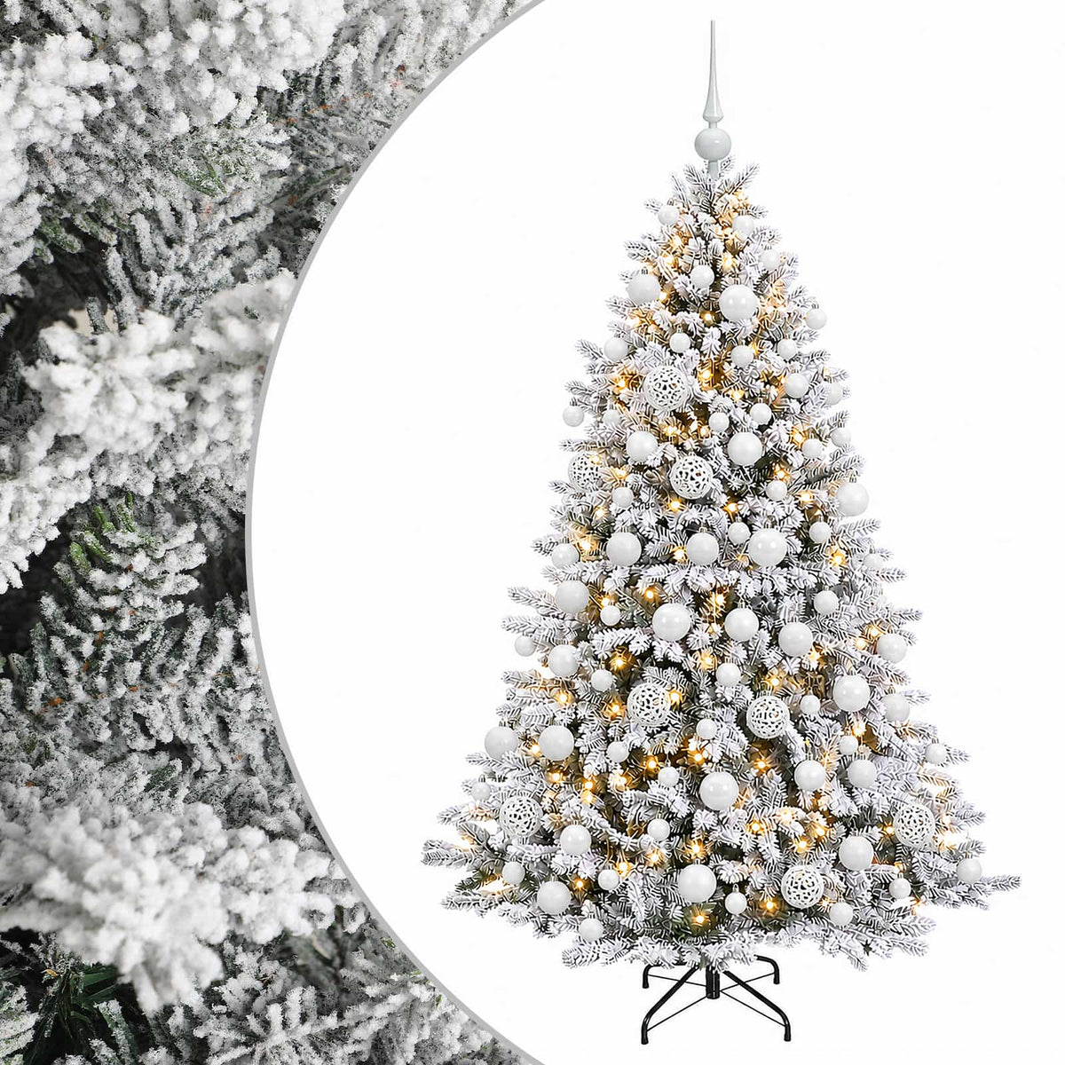 Dirbtinė Kalėdų eglutė su burbulais 210 cm 300 LED Šilta balta