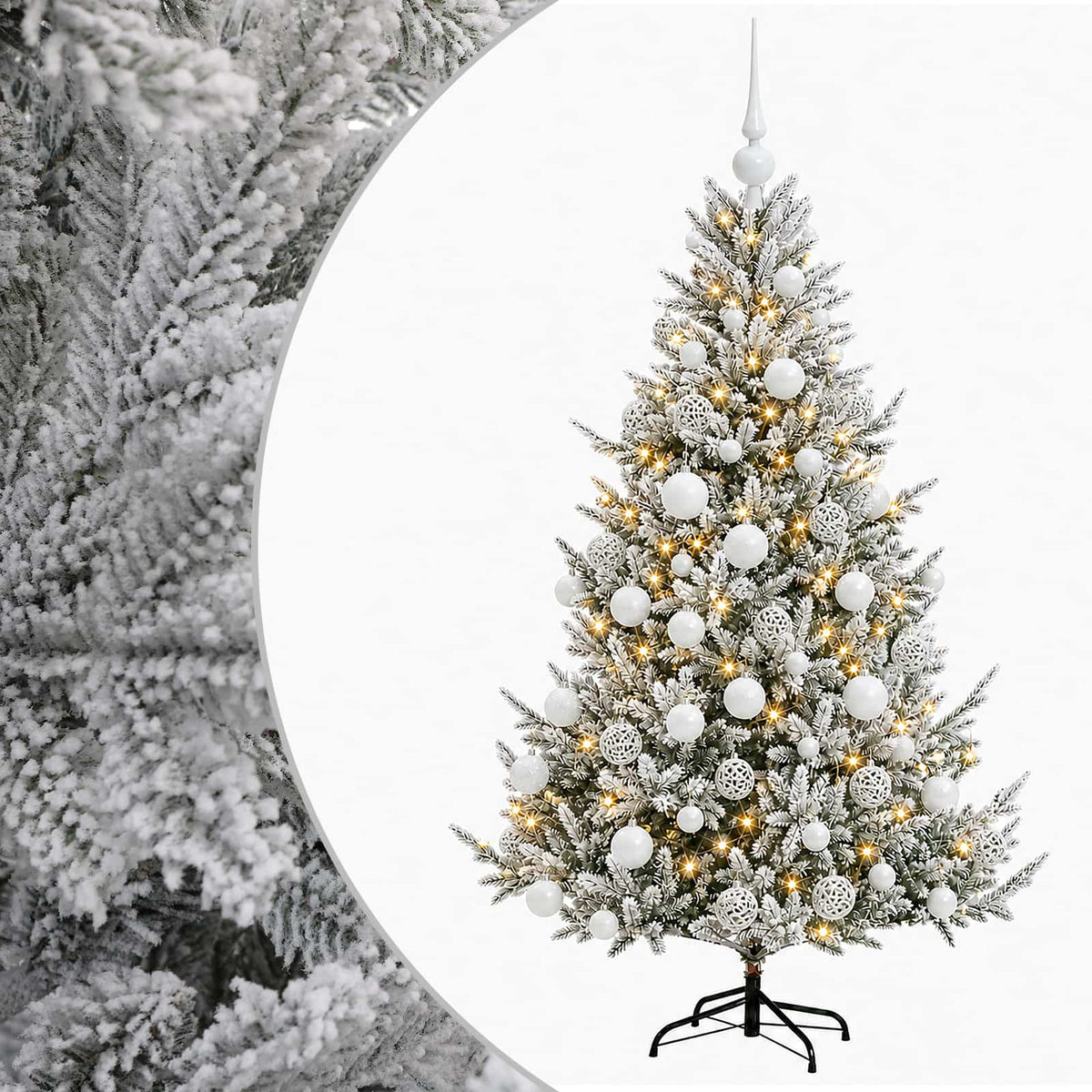 Dirbtinė kalėdinė eglutė su rutuliuku 210 cm 300 LED