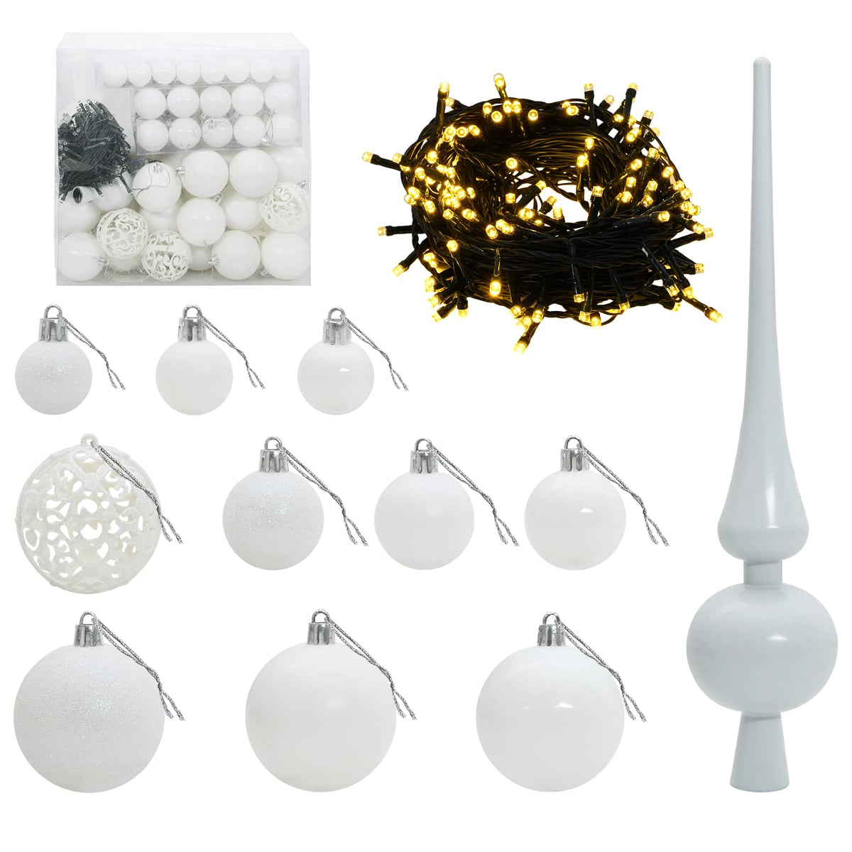 Dirbtinė kalėdinė eglutė su rutuliuku 210 cm 300 LED