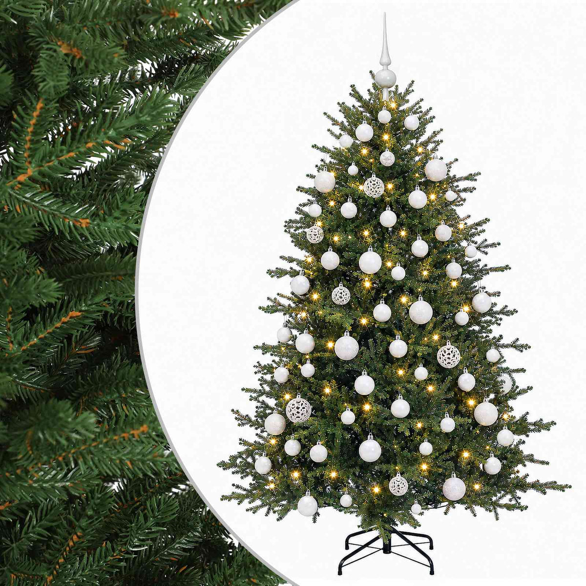 Dirbtinė kalėdinė eglutė su rutuliuku 210 cm 300 LED