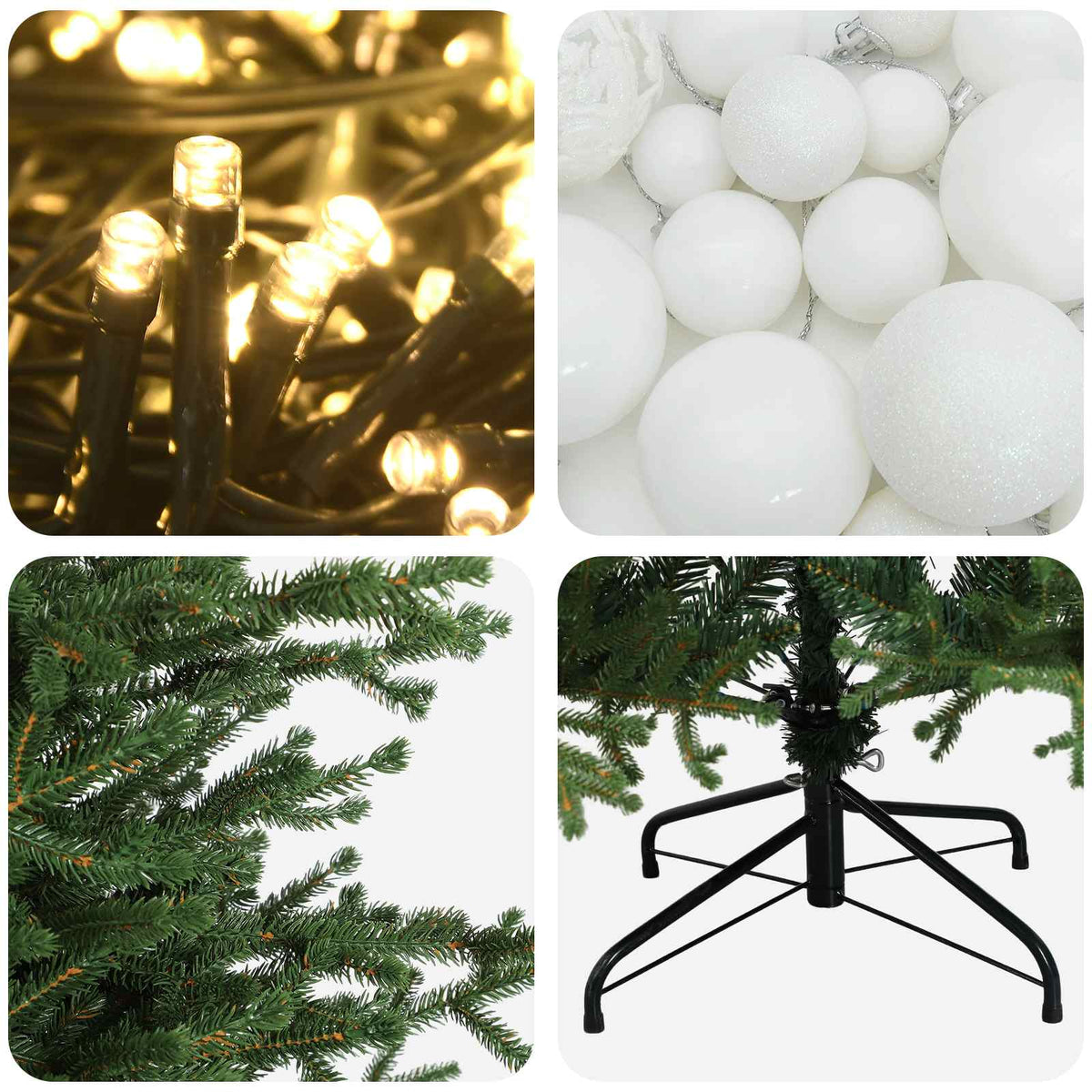 Dirbtinė kalėdinė eglutė su rutuliuku 240 cm 300 LED