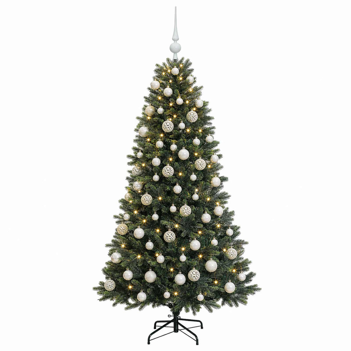 Dirbtinė Kalėdų eglutė su burbulais 240 cm 300 LED Šilta balta