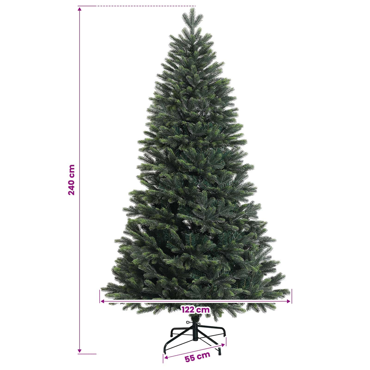 Dirbtinė Kalėdų eglutė su burbulais 240 cm 300 LED Šilta balta