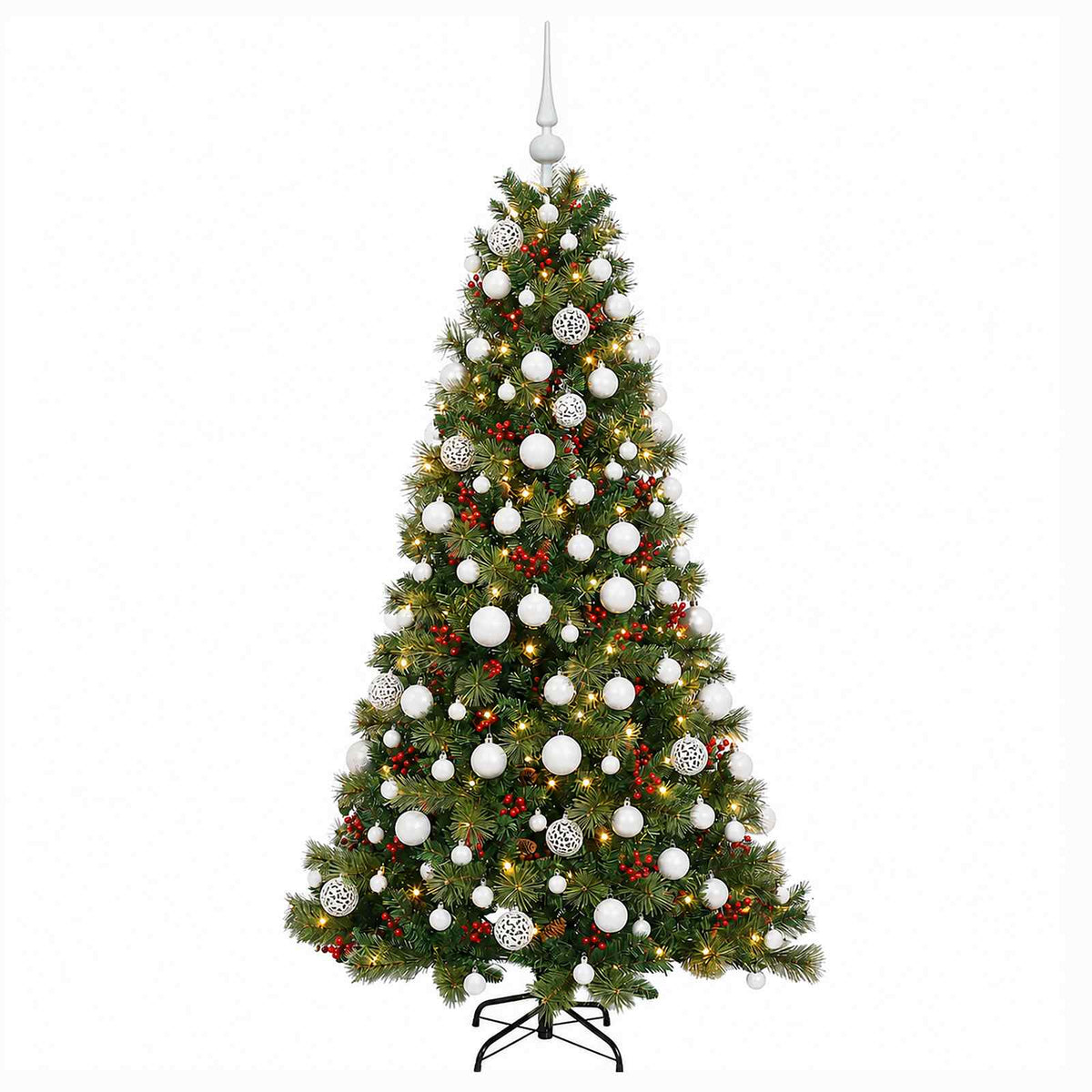 Dirbtinė kalėdinė eglutė su rutuliuku 180 cm 300 LED