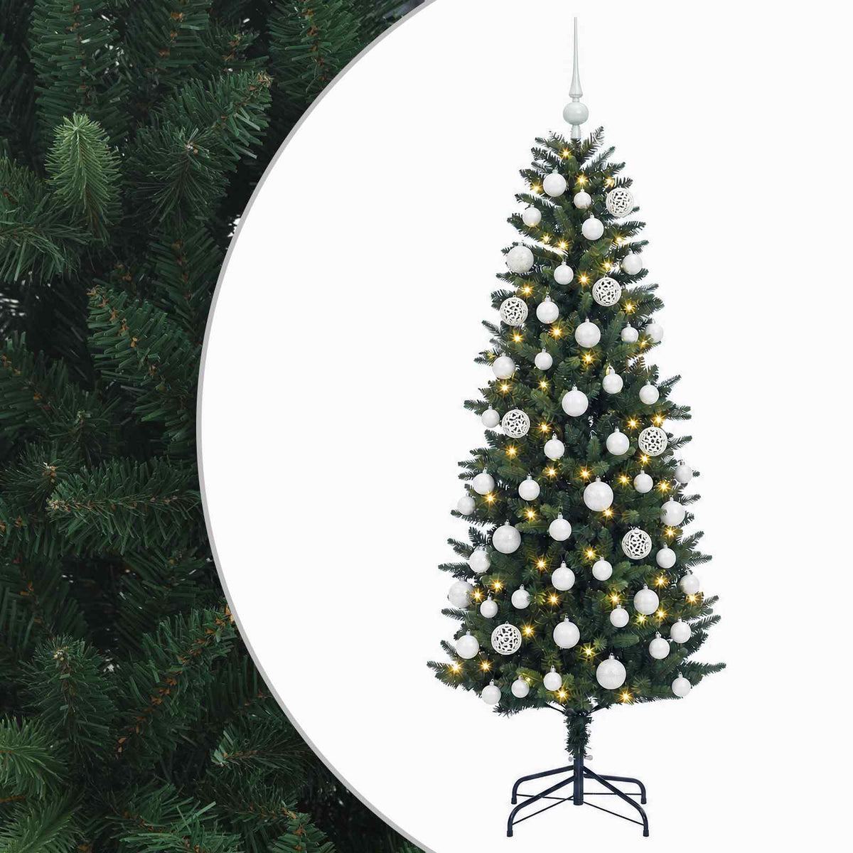 Dirbtinė Kalėdų eglutė su burbulais 210 cm 300 LED Šilta balta