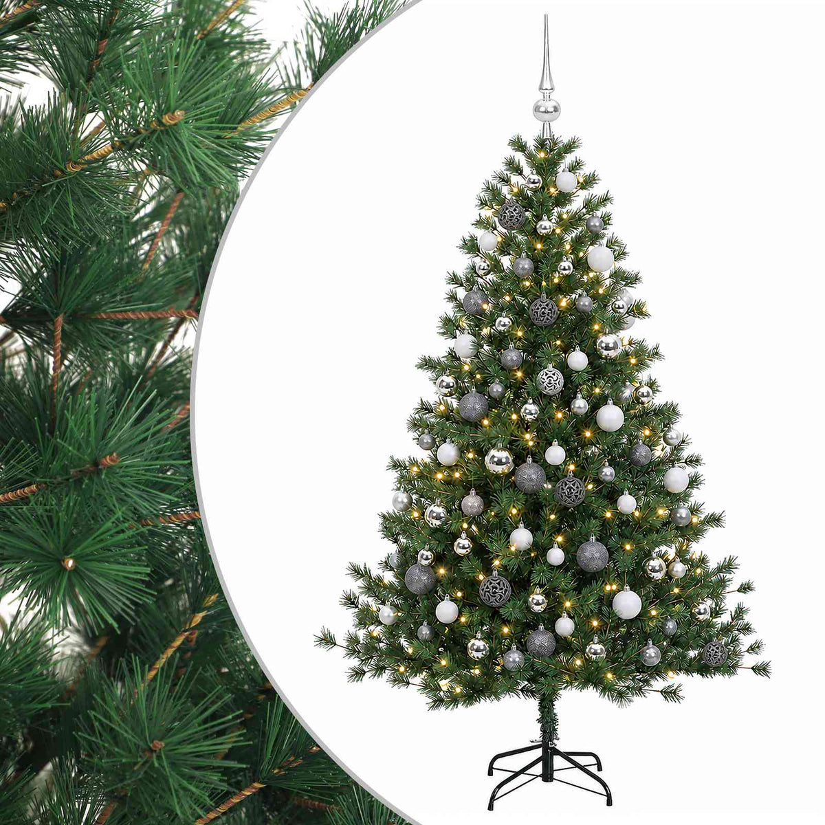 Dirbtinė kalėdinė eglutė su rutuliuku 180 cm 300 LED