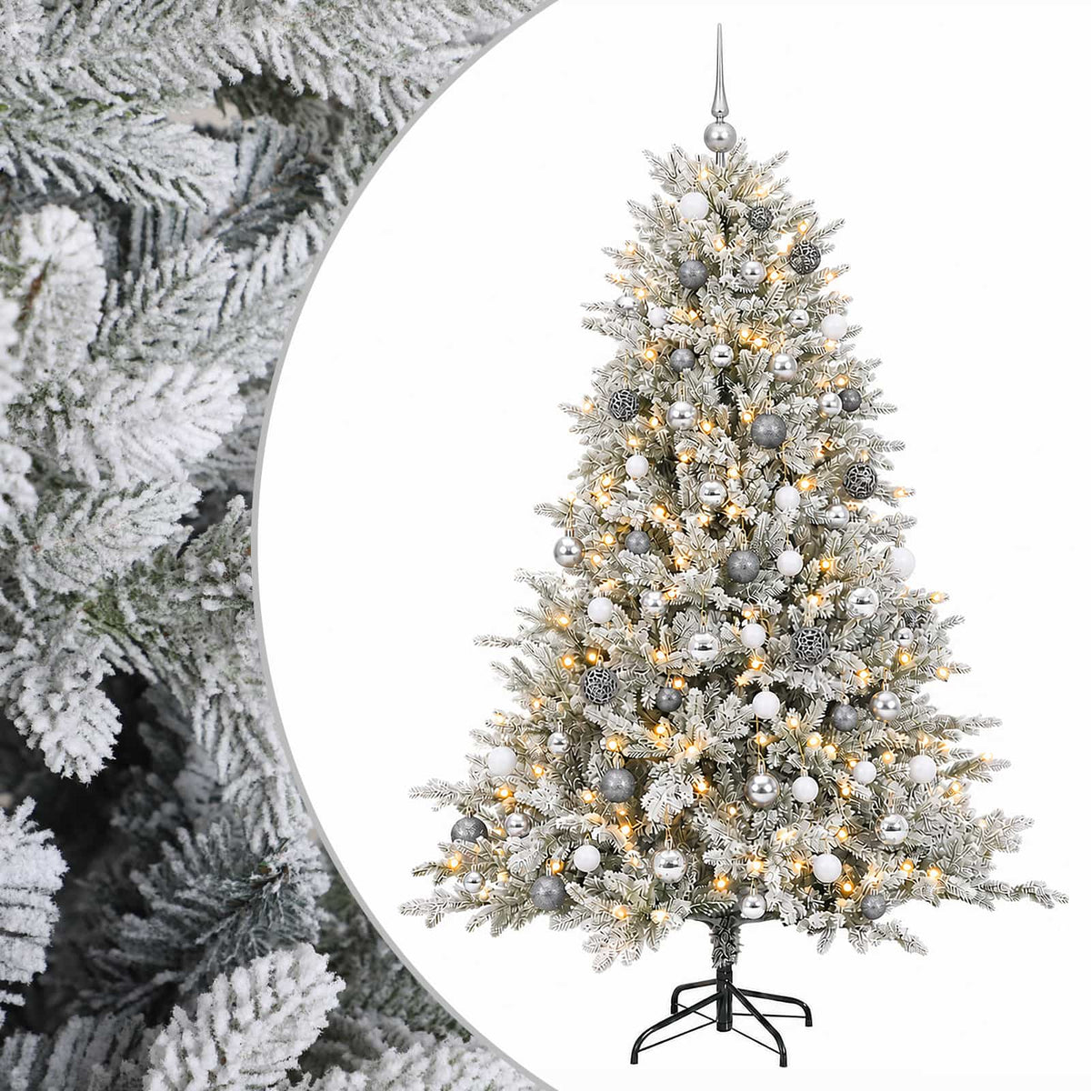 Dirbtinė Kalėdų eglutė su burbulais 210 cm 300 LED Šilta balta