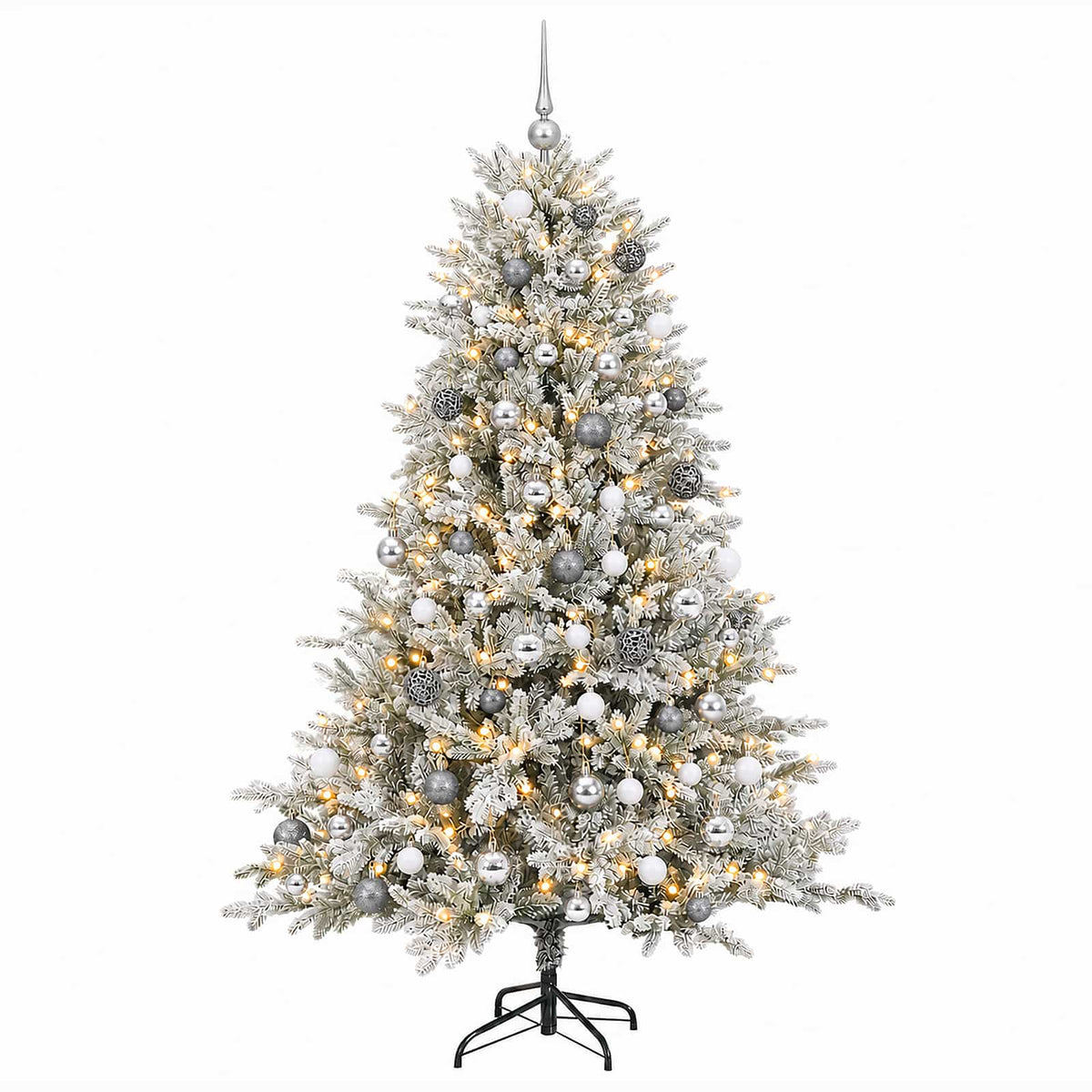Dirbtinė Kalėdų eglutė su burbulais 210 cm 300 LED Šilta balta
