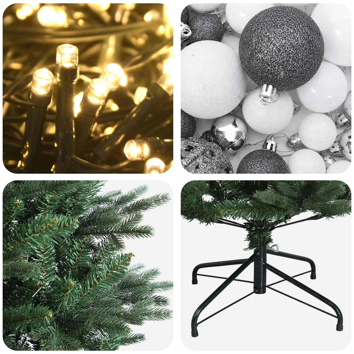 Dirbtinė kalėdinė eglutė su rutuliuku 210 cm 300 LED