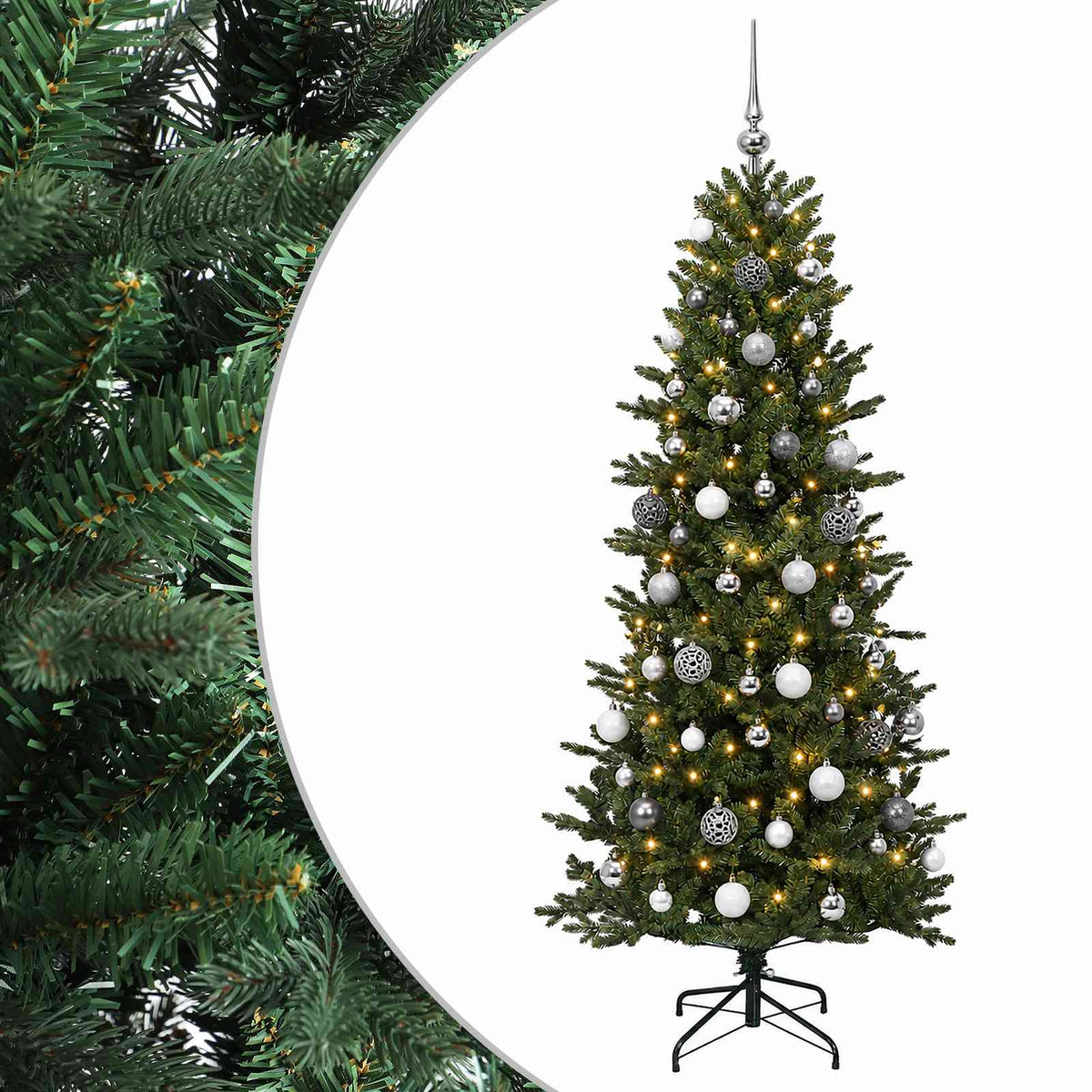 Dirbtinė kalėdinė eglutė su rutuliuku 210 cm 300 LED