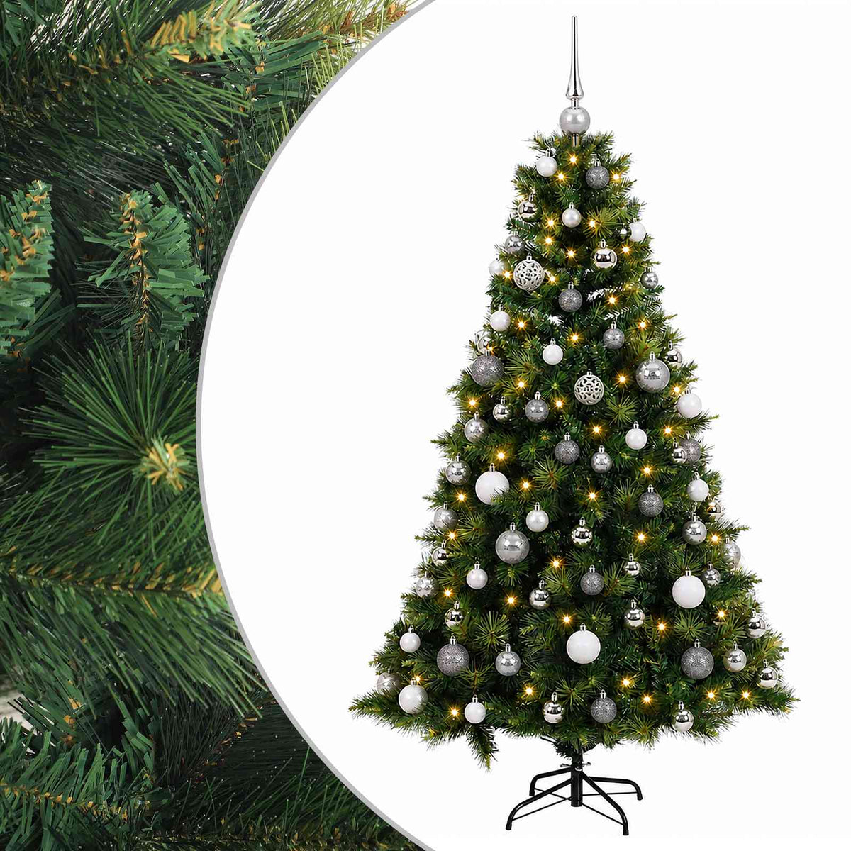 Dirbtinė kalėdinė eglutė su rutuliuku 180 cm 300 LED