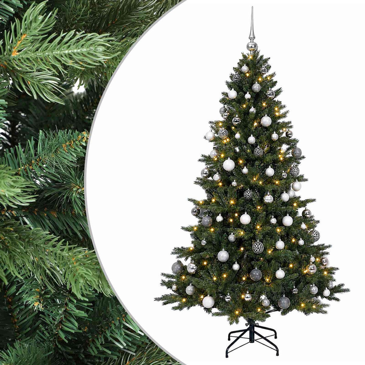 Dirbtinė kalėdinė eglutė su rutuliuku 180 cm 300 LED