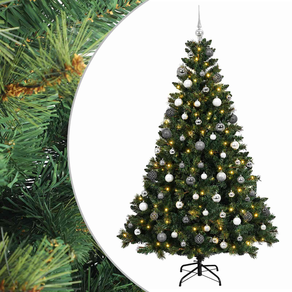 Dirbtinė Kalėdų eglutė su burbulais 210 cm 300 LED Šilta balta