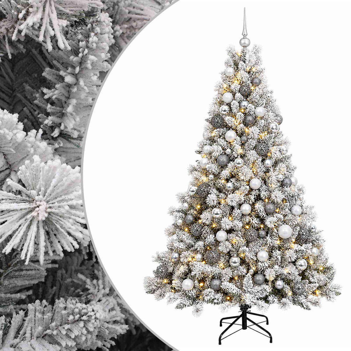 Dirbtinė Kalėdų eglutė su burbulais 210 cm 300 LED Šilta balta