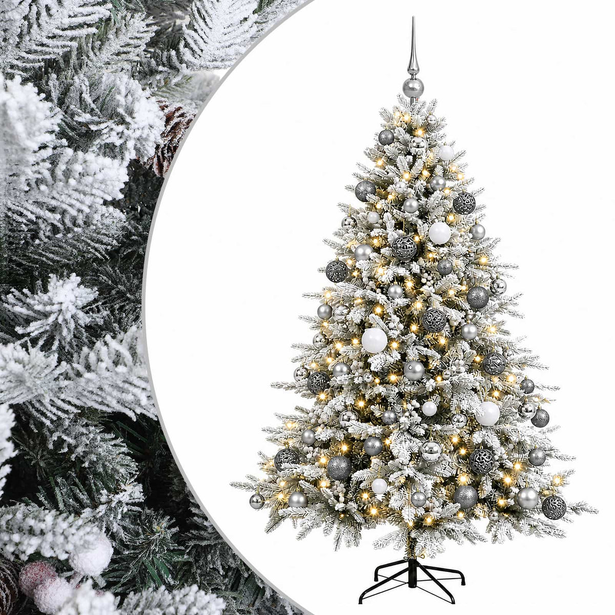 Dirbtinė kalėdinė eglutė su rutuliuku 210 cm 300 LED