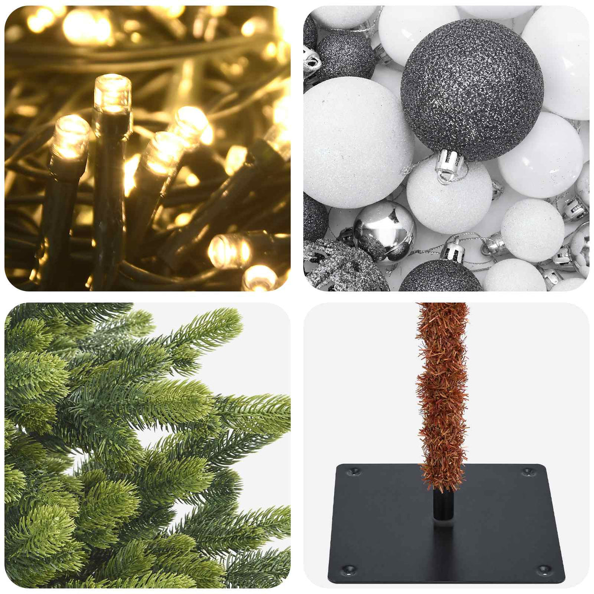 Dirbtinė kalėdinė eglutė su rutuliuku 180 cm 300 LED